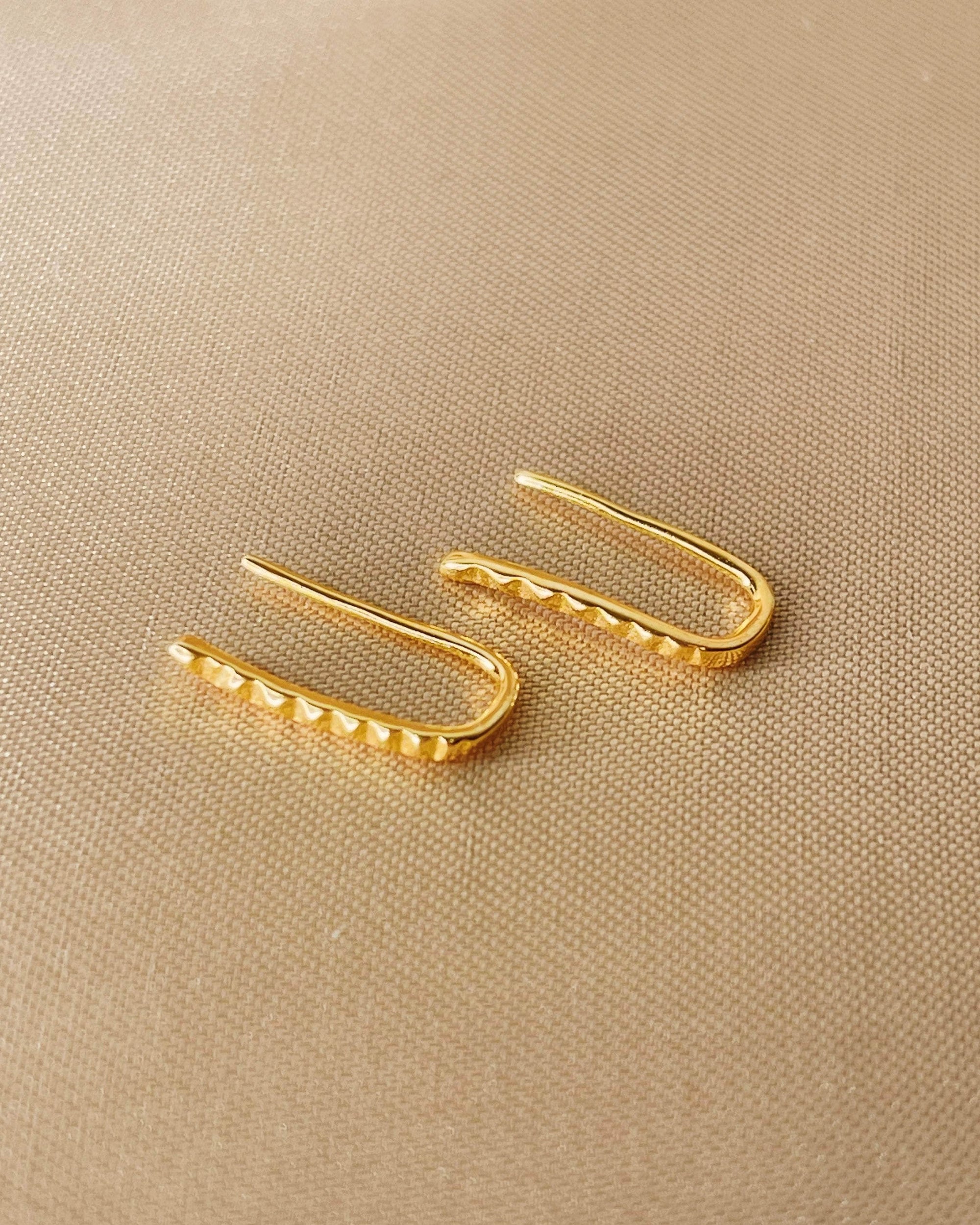 So Dainty Co. Climbers Annabelle Gold Climber Earrings Gold Plated 925 Sterling Silver Jewelry