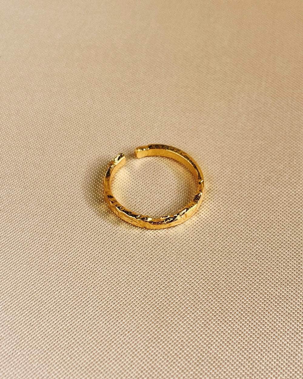 So Dainty Co. Rings Evelyn Gold Ring Gold Plated 925 Sterling Silver Jewelry