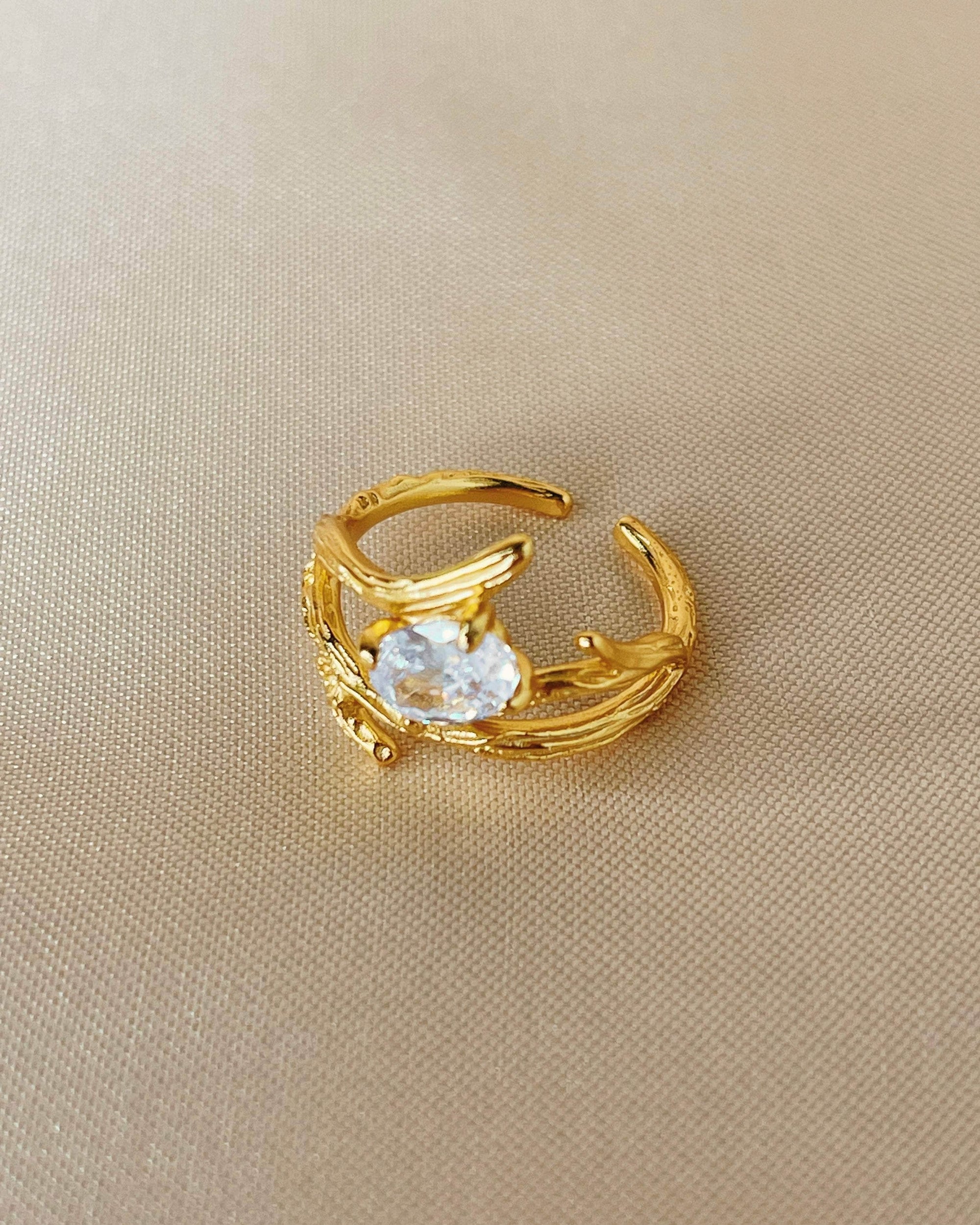 So Dainty Co. Rings Jaelynn Gold Ring Gold Plated 925 Sterling Silver Jewelry
