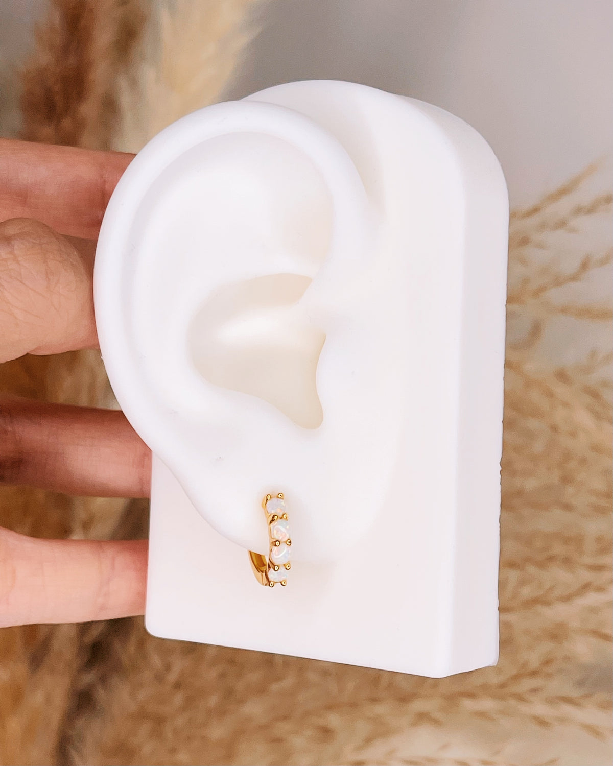 Taylor Opal Gold Huggies