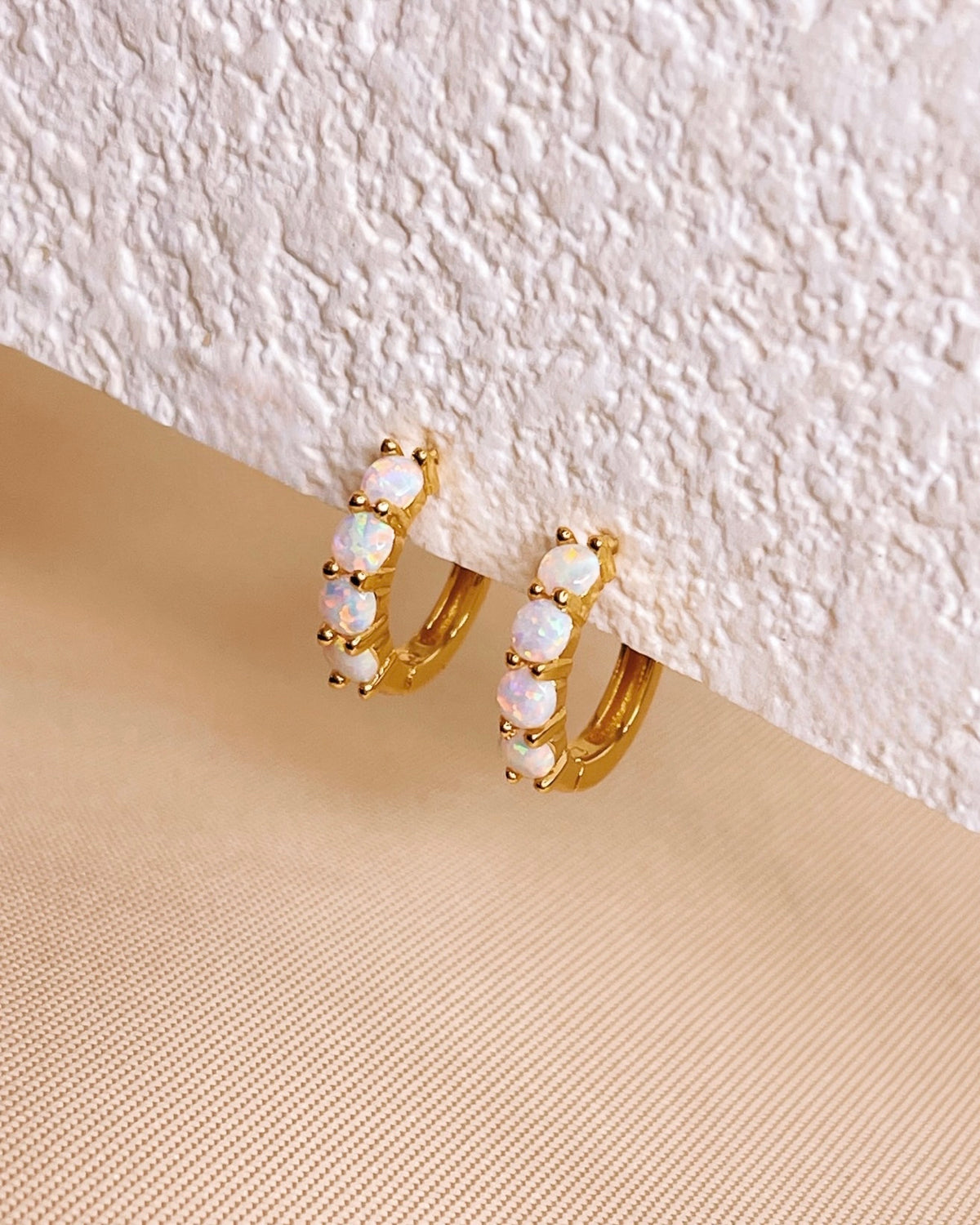 Taylor Opal Gold Huggies