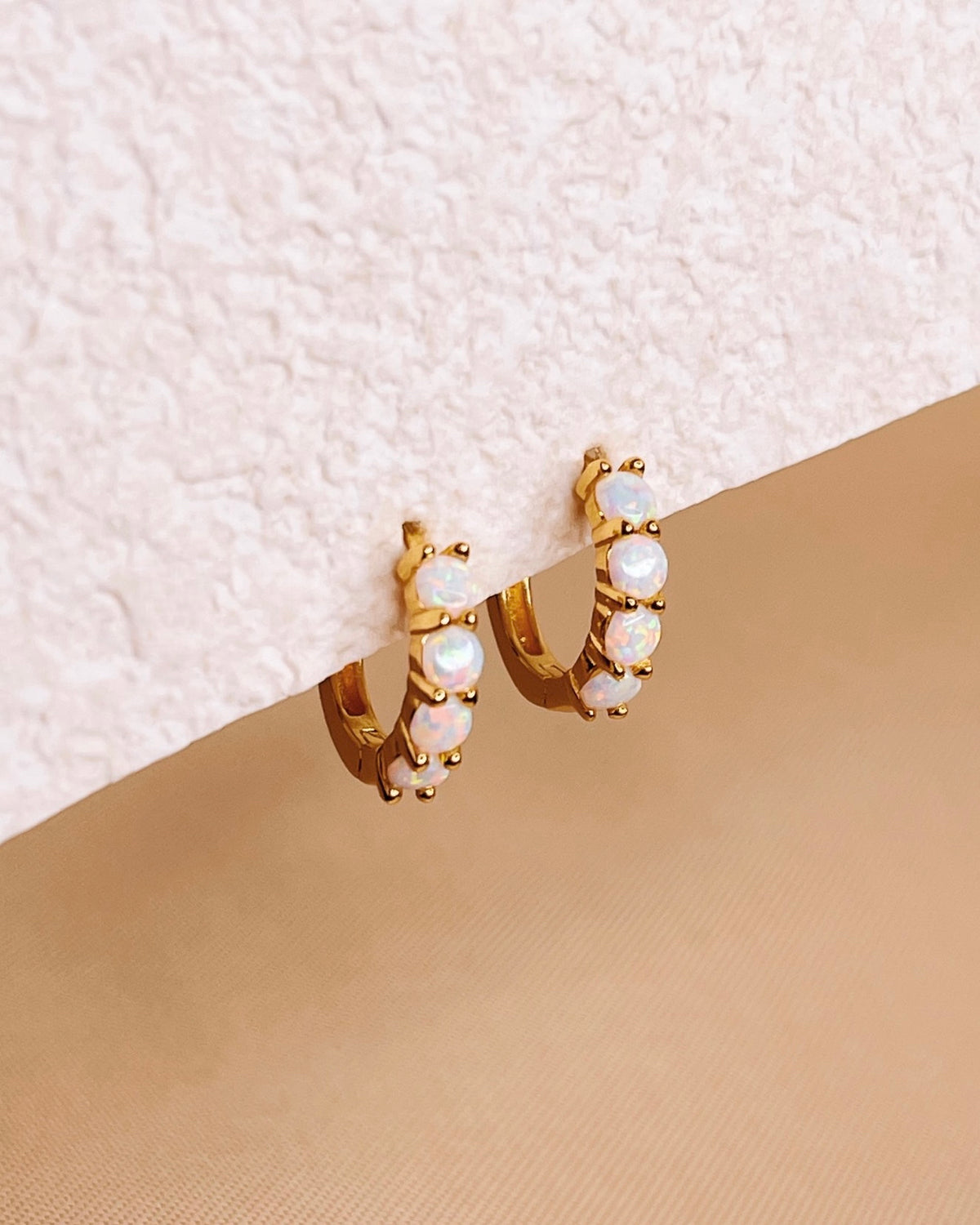 Taylor Opal Gold Huggies