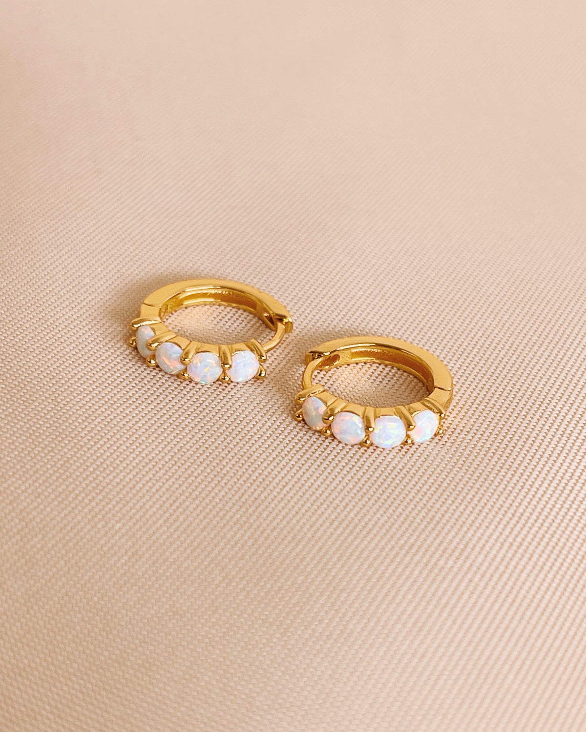 Taylor Opal Gold Huggies