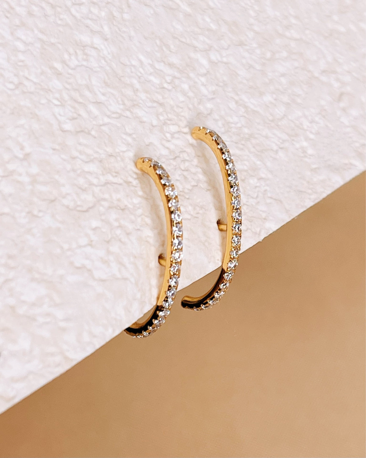 Gold hot sale suspender earring