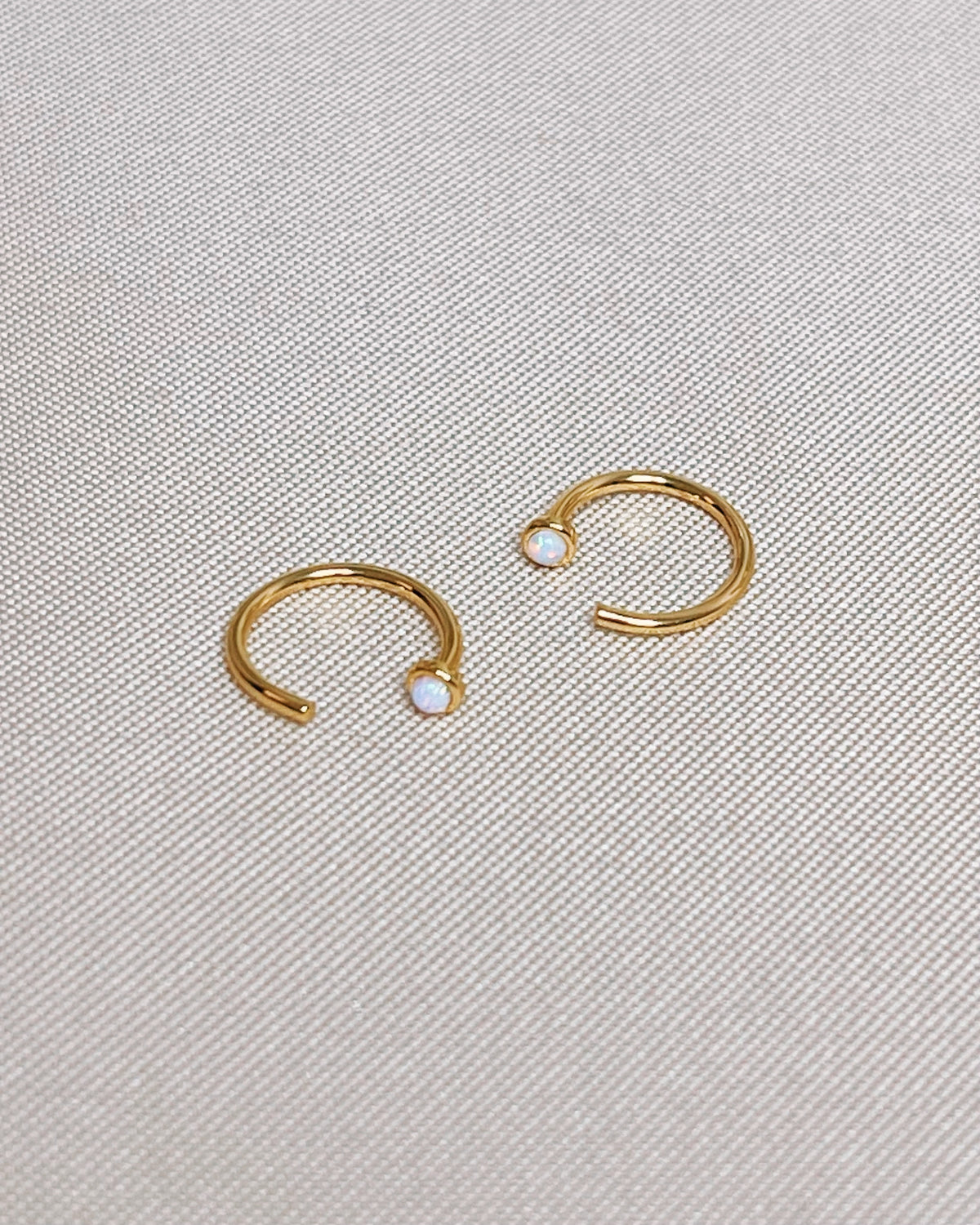 Saige Opal Gold Huggies