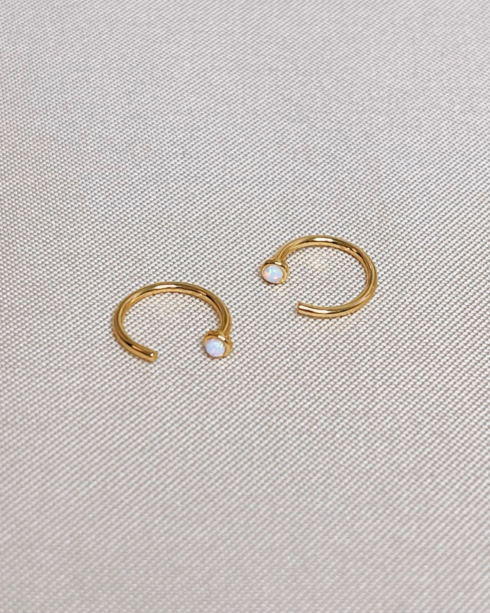 Saige Opal Gold Huggies