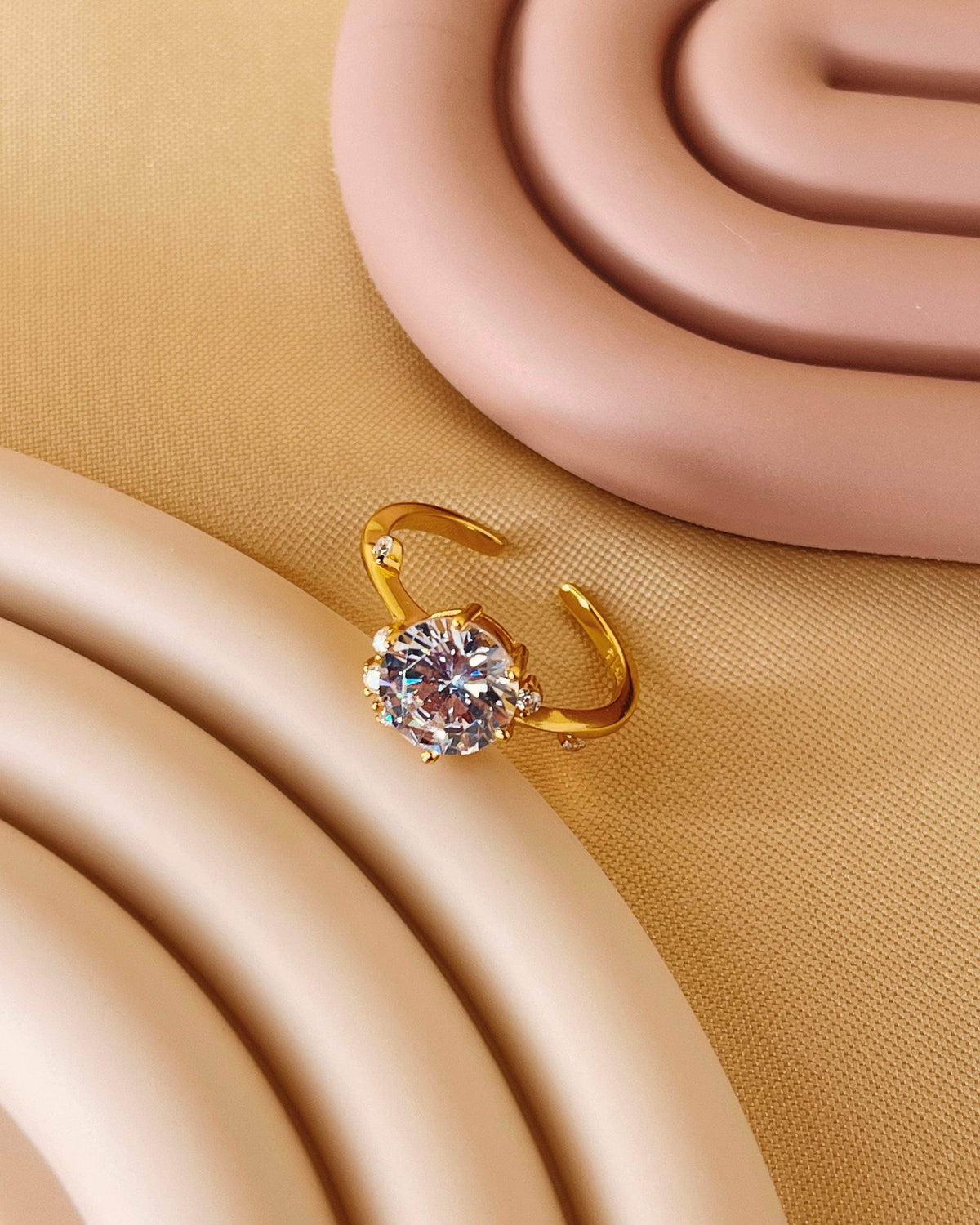 So Dainty Co. Araceli Gold Ring Gold Plated 925 Sterling Silver Jewelry