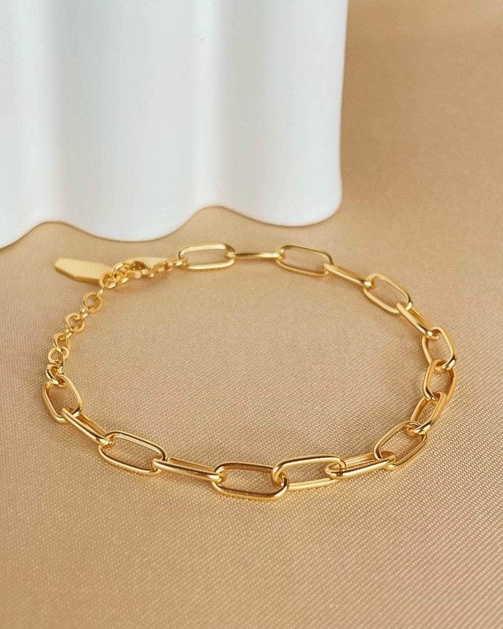 So Dainty Co. Bracelets Frances Gold Bracelet Gold Plated 925 Sterling Silver Jewelry