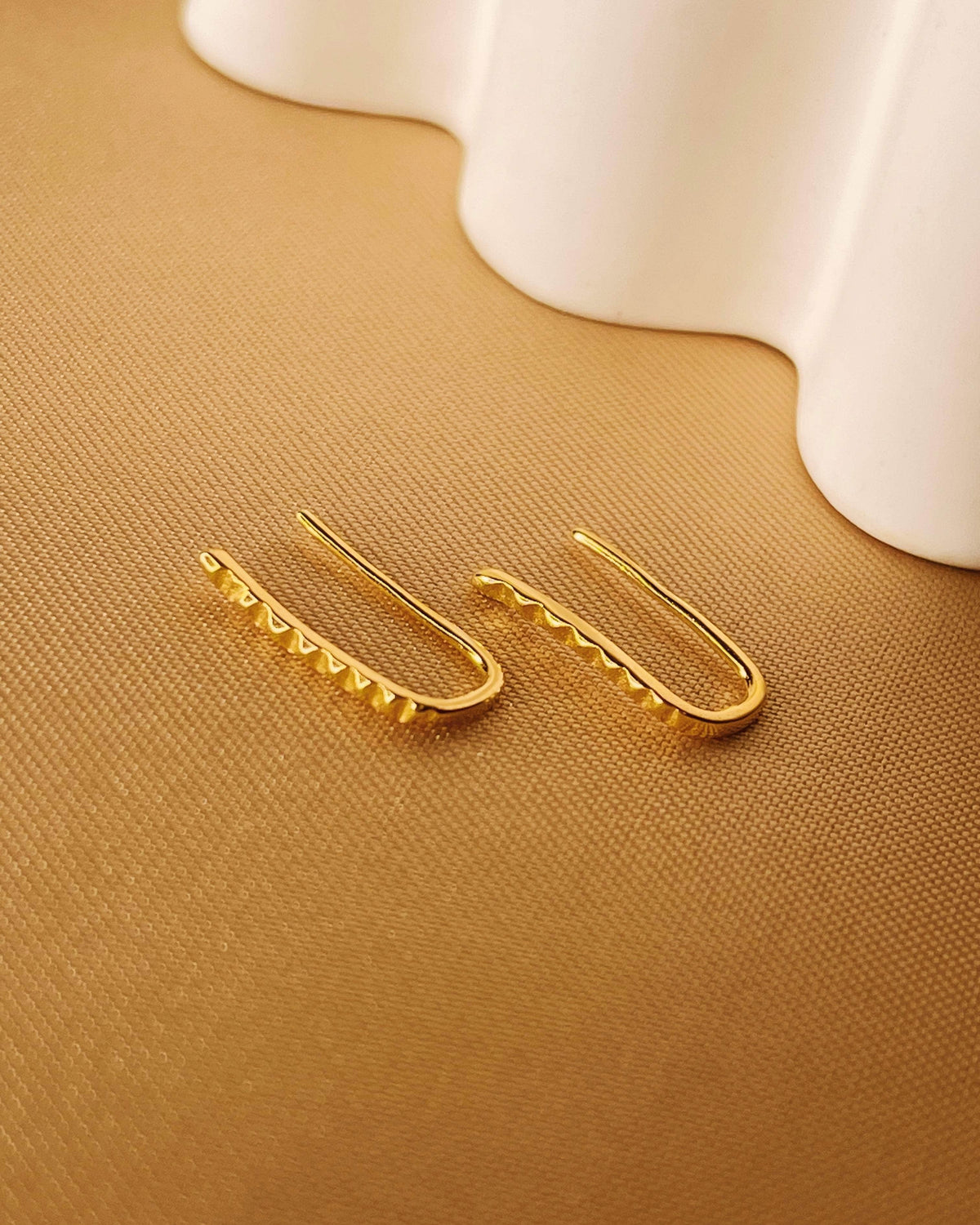So Dainty Co. Climbers Annabelle Gold Climber Earrings Gold Plated 925 Sterling Silver Jewelry