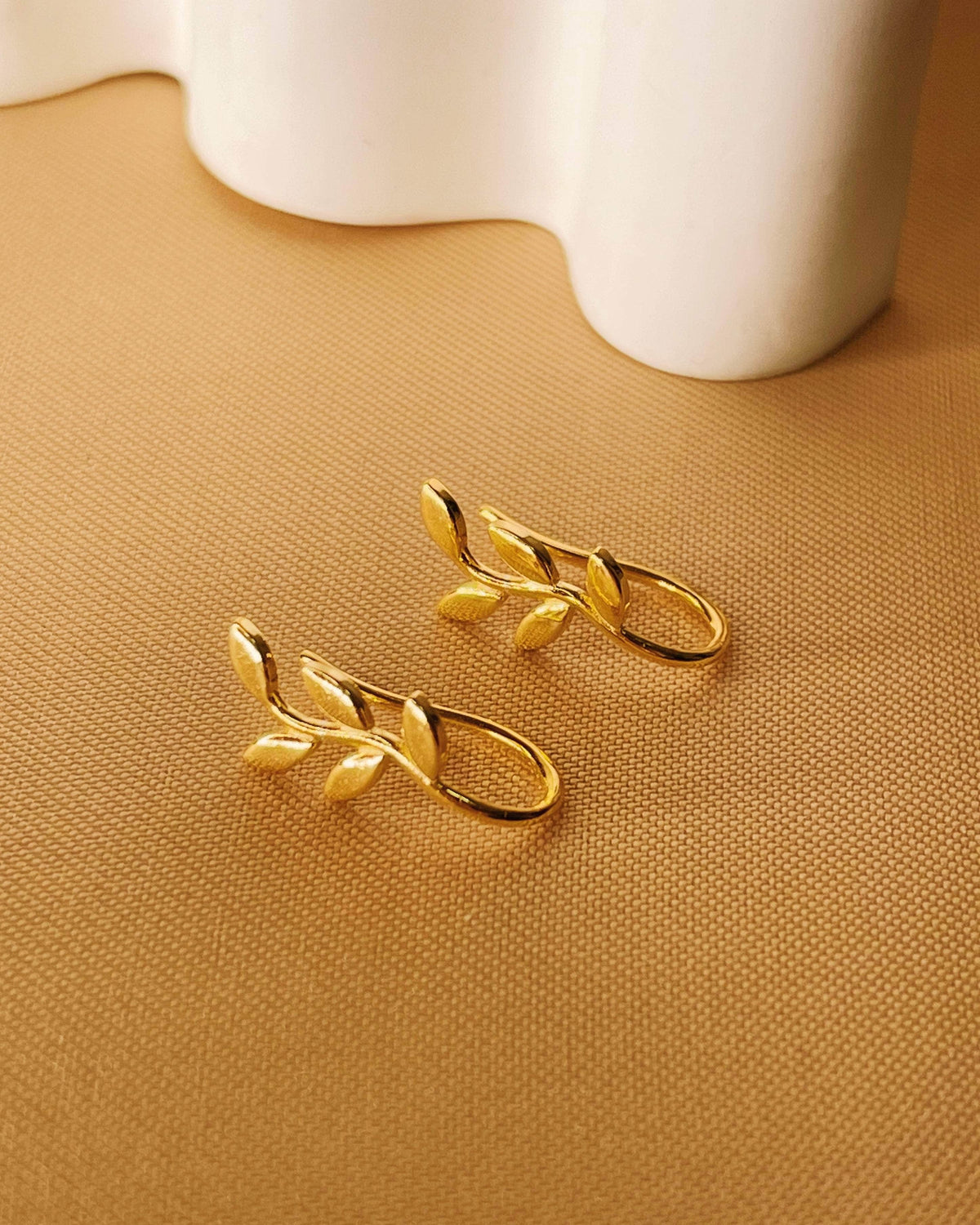 So Dainty Co. Climbers Autumn Gold Climber Earrings Gold Plated 925 Sterling Silver Jewelry