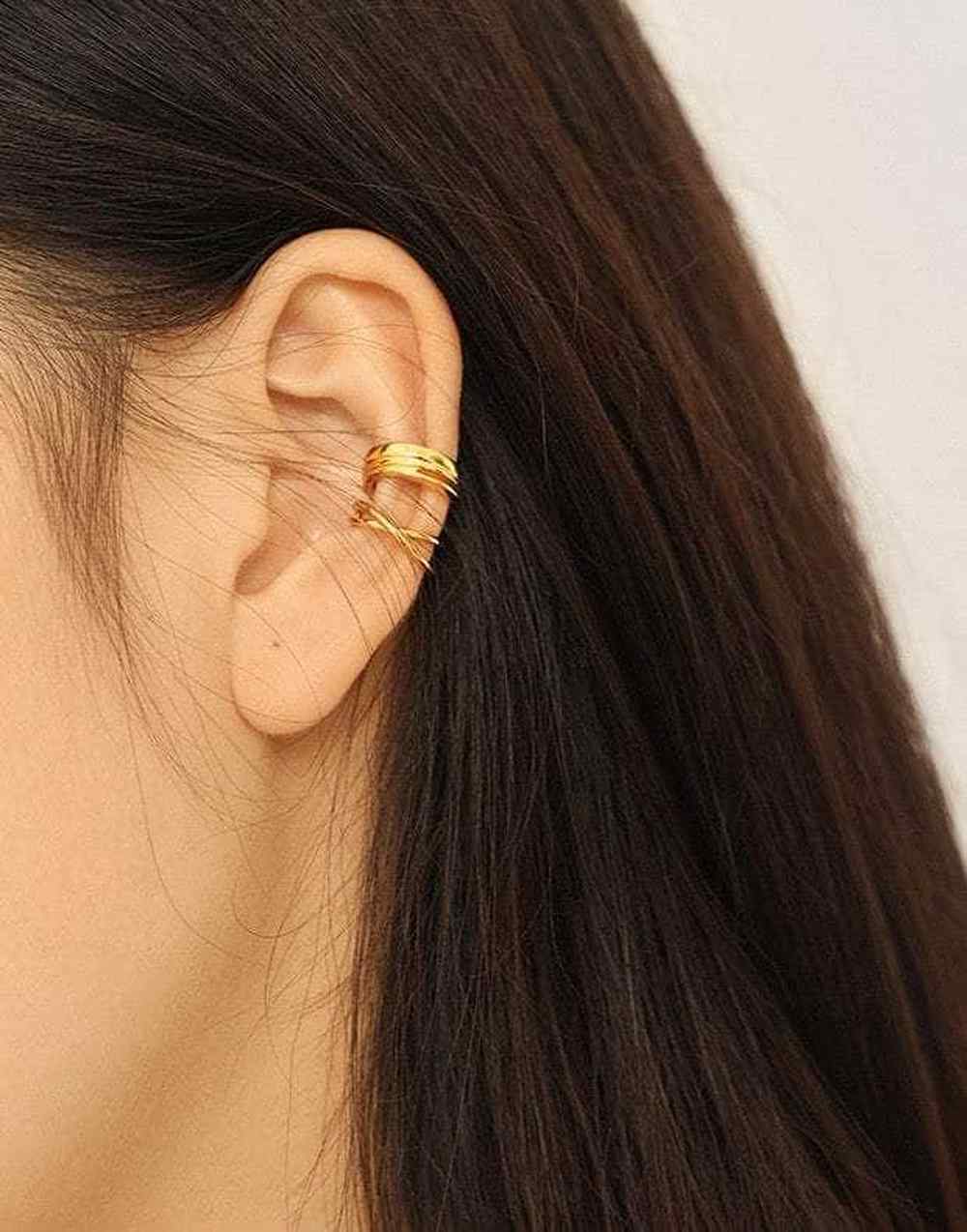 So Dainty Co. Ear Cuffs Sophie Gold Cuff (Single) Gold Plated 925 Sterling Silver Jewelry
