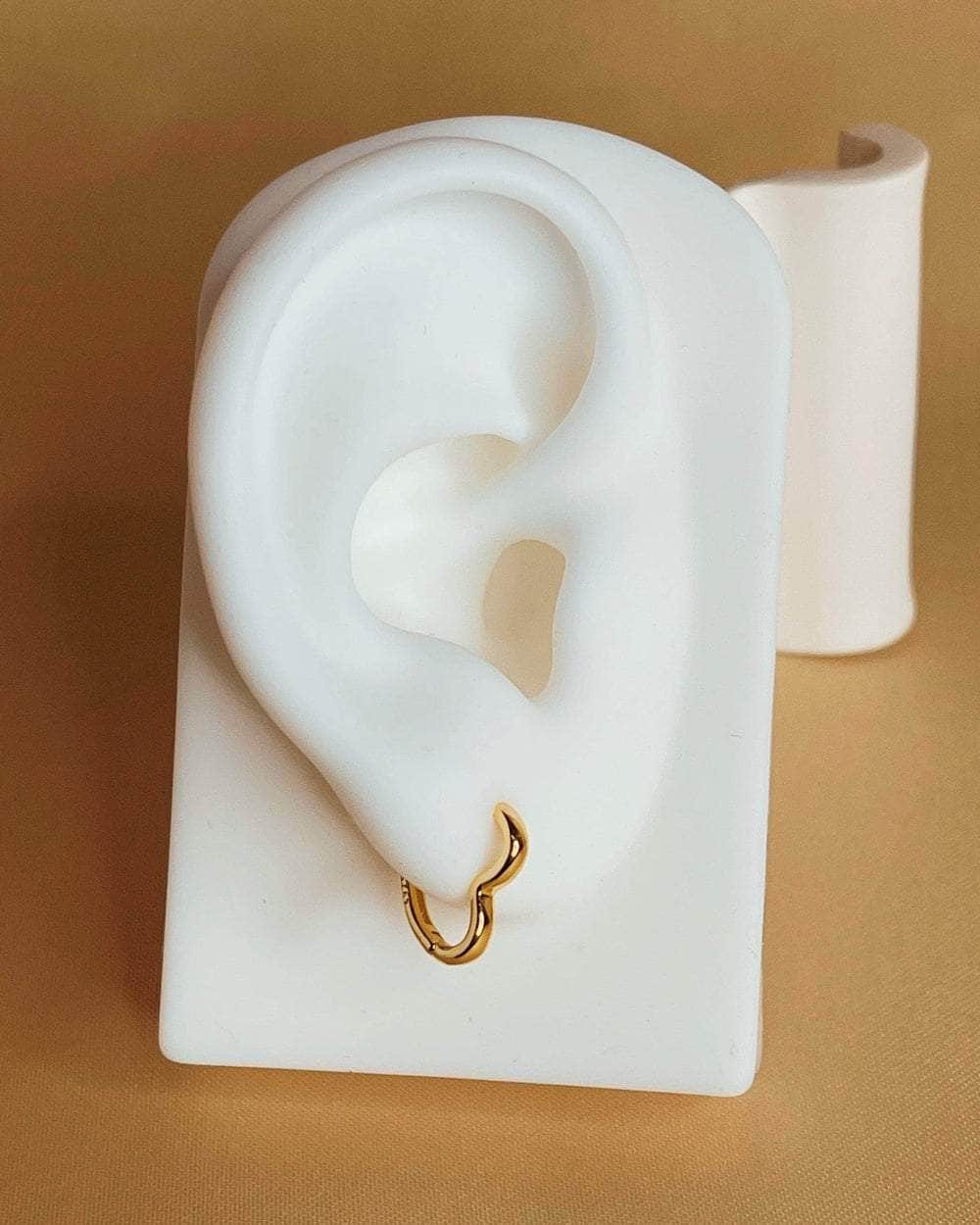 So Dainty Co. Huggies / Hoops Aimee Gold Huggies Gold Plated 925 Sterling Silver Jewelry