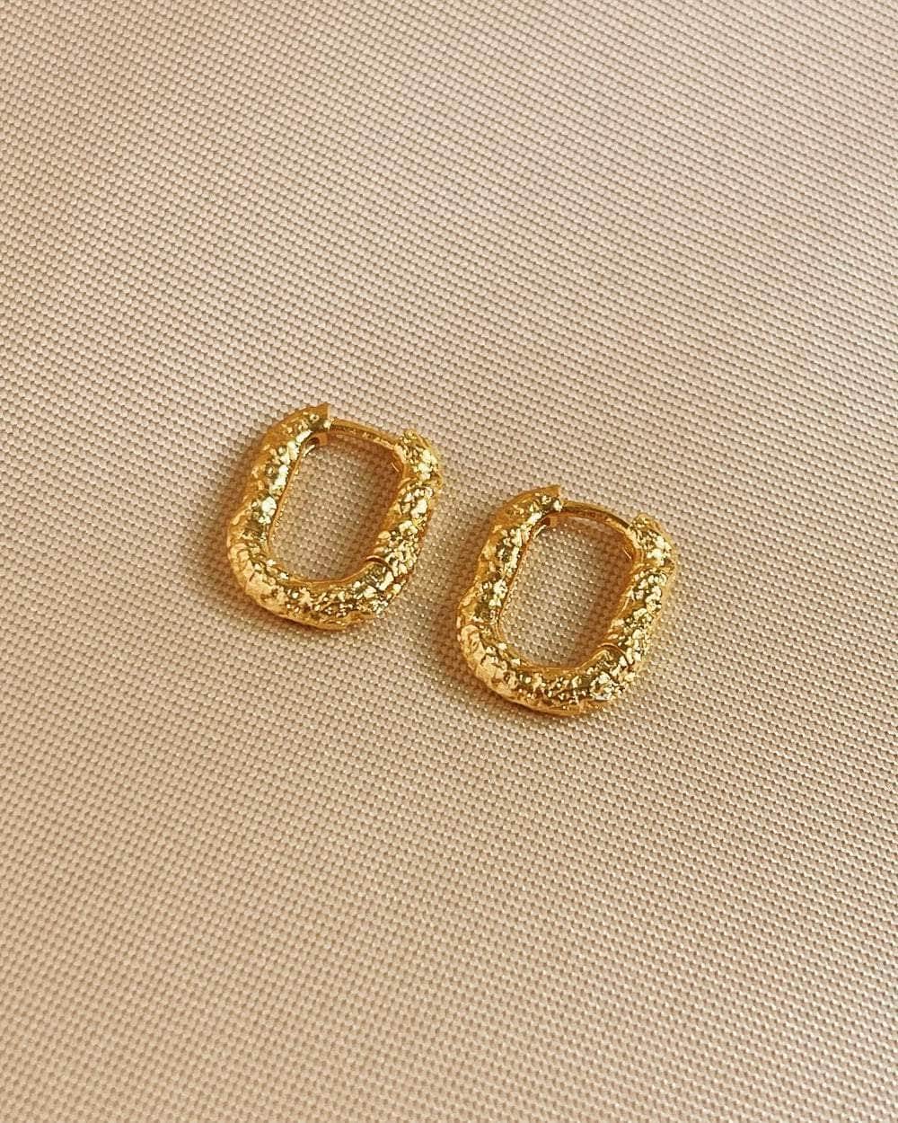 So Dainty Co. Huggies / Hoops Alexandra Gold Huggies Gold Plated 925 Sterling Silver Jewelry