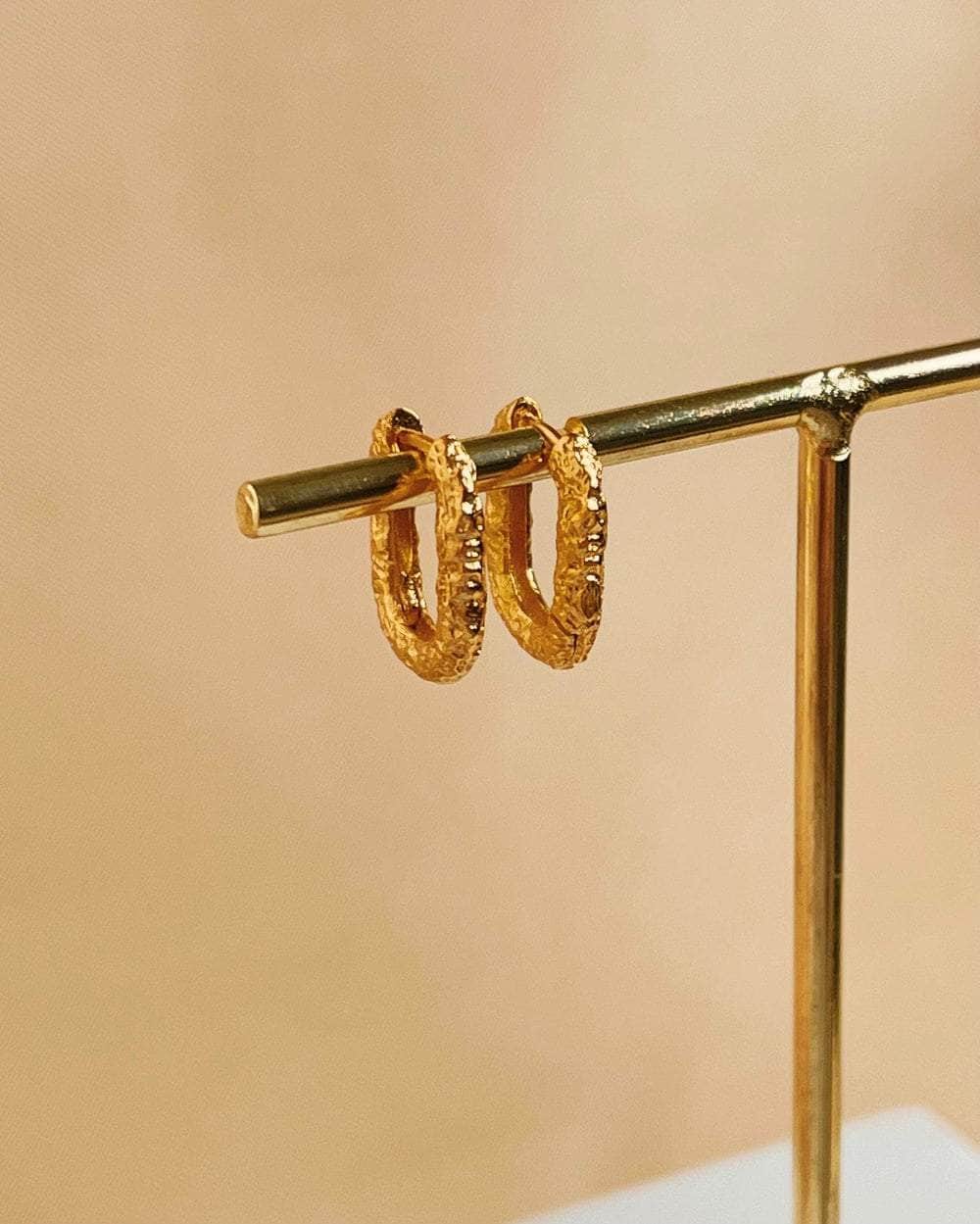 So Dainty Co. Huggies / Hoops Alexandra Gold Huggies Gold Plated 925 Sterling Silver Jewelry