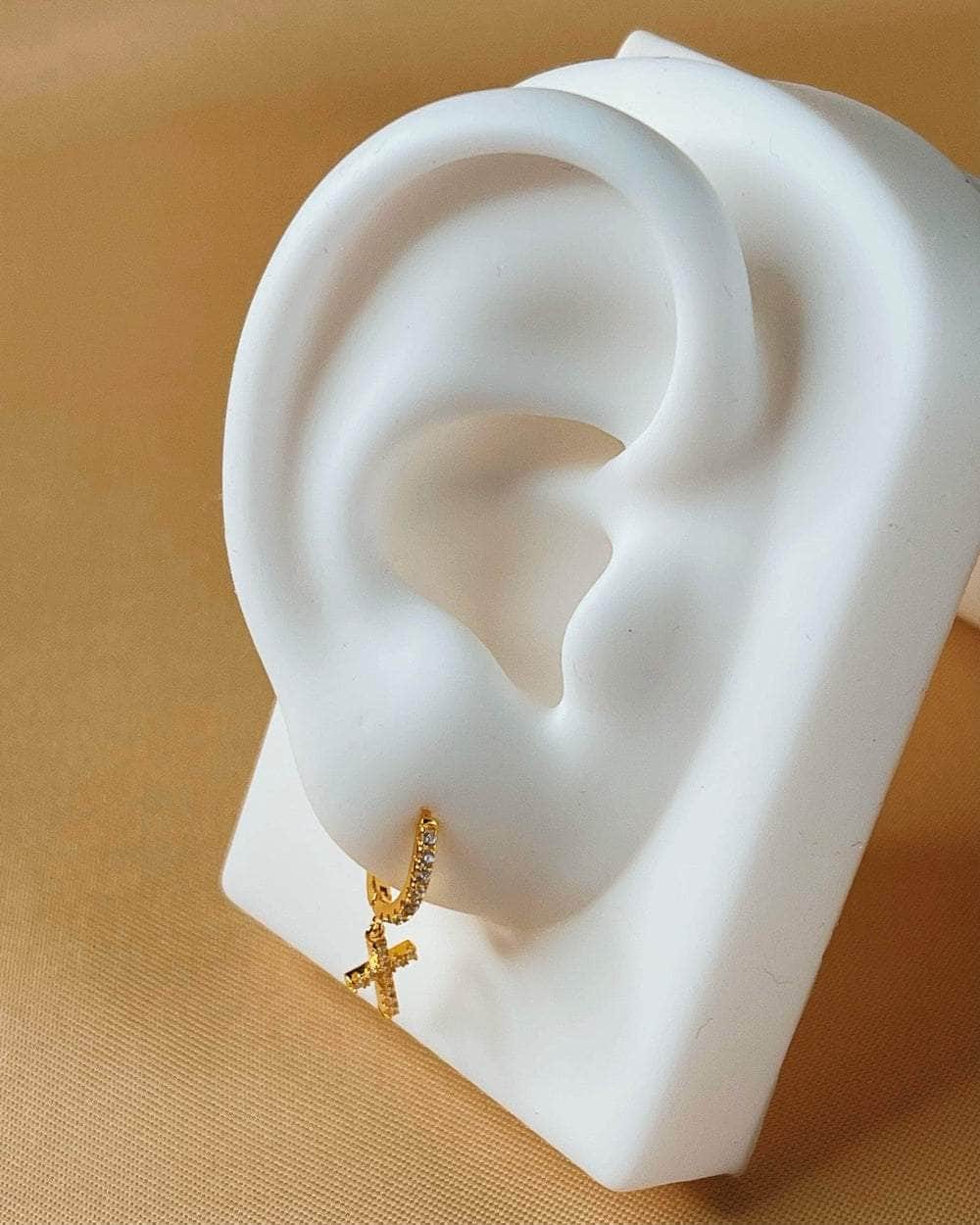 So Dainty Co. Huggies / Hoops Brielle Gold Huggies Gold Plated 925 Sterling Silver Jewelry