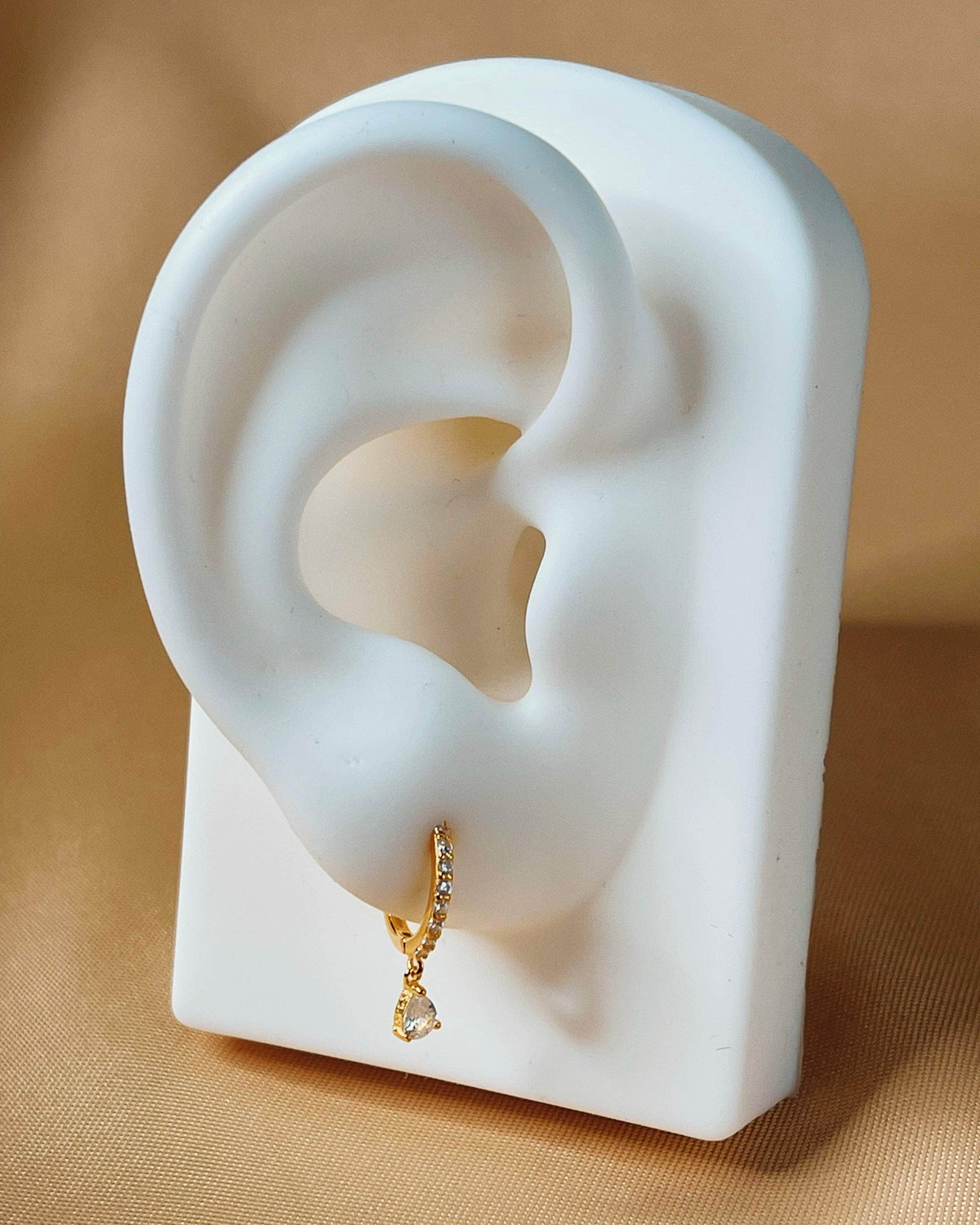 So Dainty Co. Huggies / Hoops Cassandra Gold Huggies Gold Plated 925 Sterling Silver Jewelry