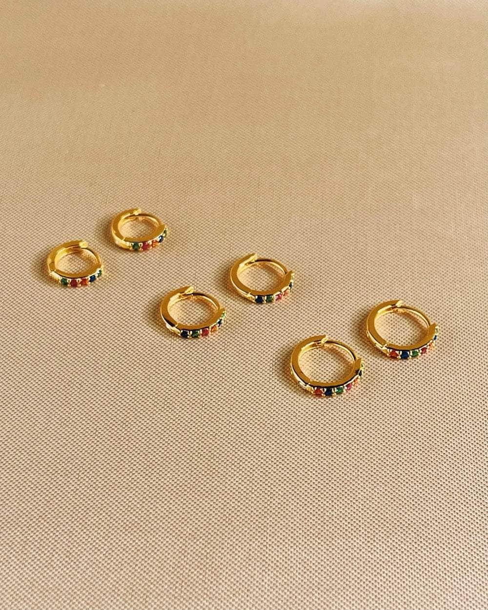 So Dainty Co. Huggies / Hoops Christine Gold Huggies Gold Plated 925 Sterling Silver Jewelry