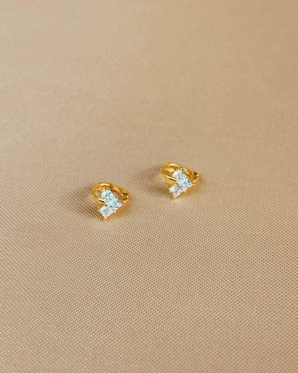 So Dainty Co. Huggies / Hoops Eudora Gold Huggies Gold Plated 925 Sterling Silver Jewelry