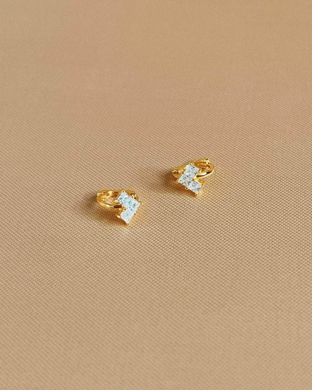 So Dainty Co. Huggies / Hoops Eudora Gold Huggies Gold Plated 925 Sterling Silver Jewelry