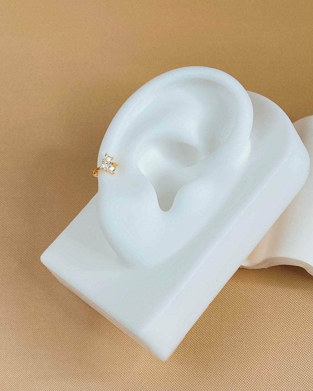 So Dainty Co. Huggies / Hoops Eudora Gold Huggies Gold Plated 925 Sterling Silver Jewelry