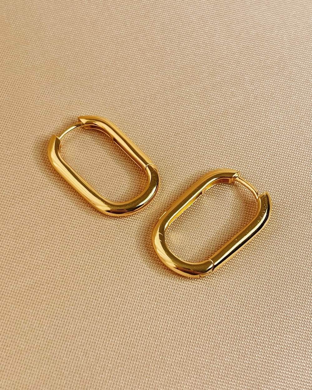So Dainty Co. Huggies / Hoops Khloe Gold Hoops Gold Plated 925 Sterling Silver Jewelry