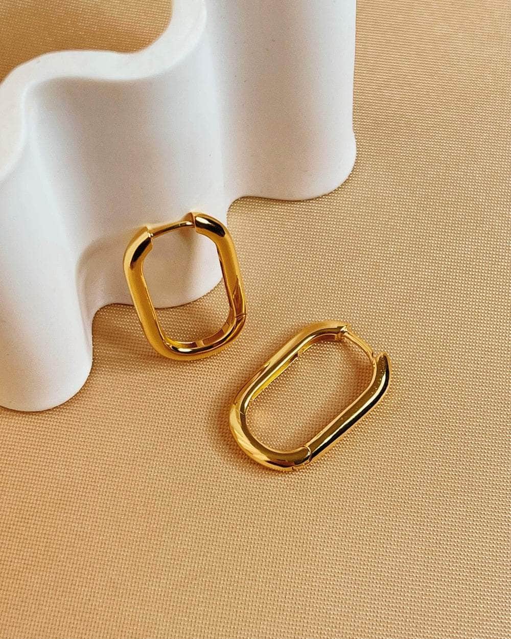 So Dainty Co. Huggies / Hoops Khloe Gold Hoops Gold Plated 925 Sterling Silver Jewelry