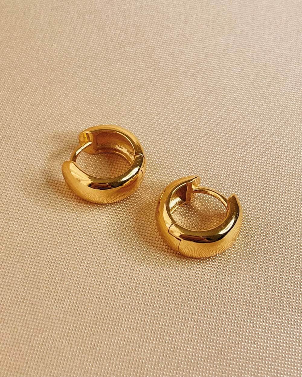 So Dainty Co. Huggies / Hoops Kylie Gold Huggies Gold Plated 925 Sterling Silver Jewelry