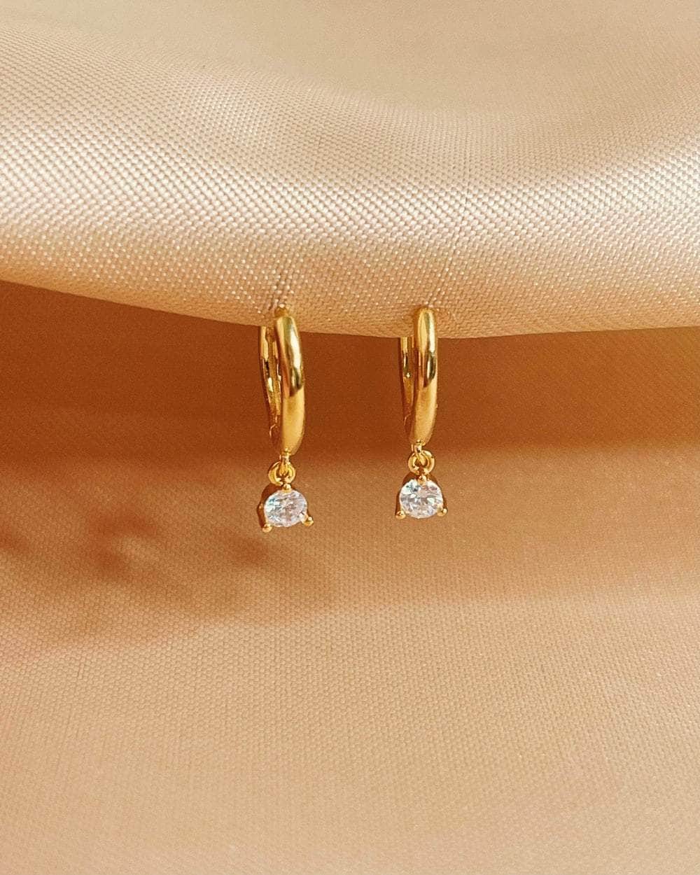 So Dainty Co. Huggies / Hoops Maisey Gold Huggies Gold Plated 925 Sterling Silver Jewelry