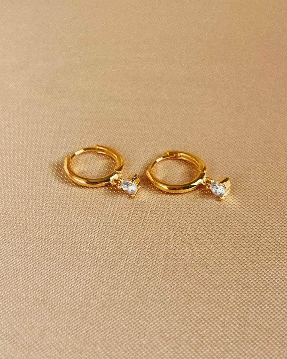 So Dainty Co. Huggies / Hoops Maisey Gold Huggies Gold Plated 925 Sterling Silver Jewelry