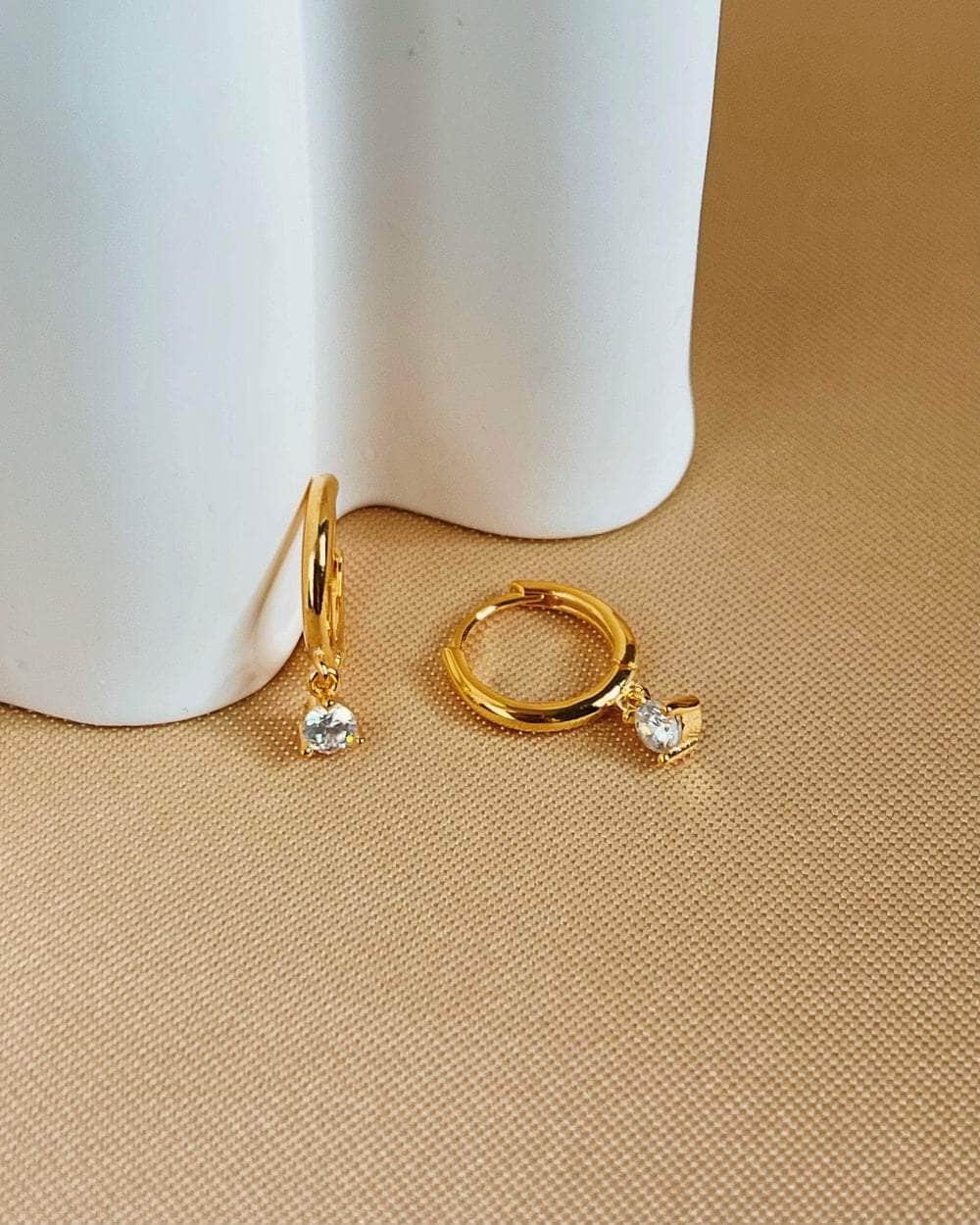 So Dainty Co. Huggies / Hoops Maisey Gold Huggies Gold Plated 925 Sterling Silver Jewelry