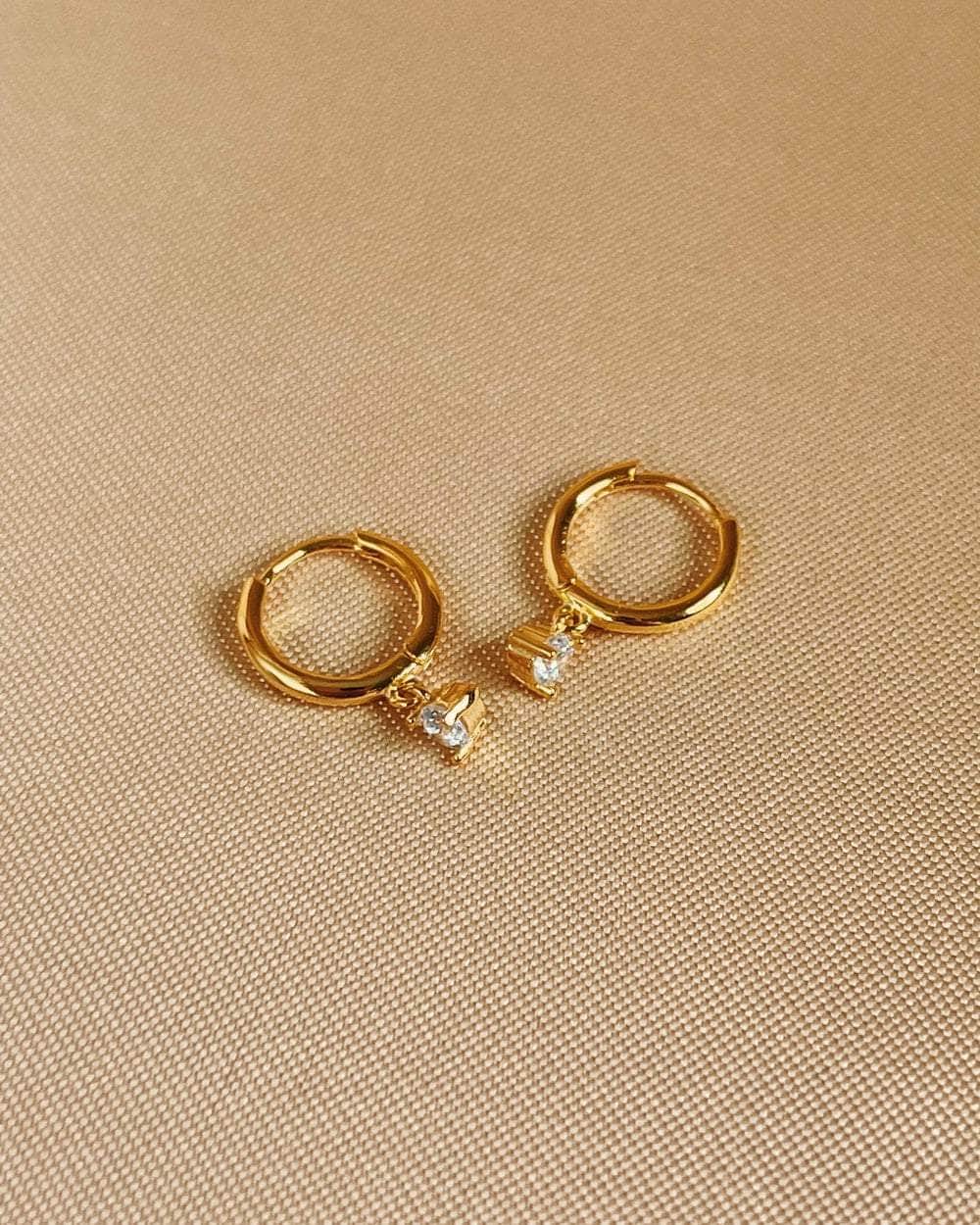 So Dainty Co. Huggies / Hoops Maisey Gold Huggies Gold Plated 925 Sterling Silver Jewelry