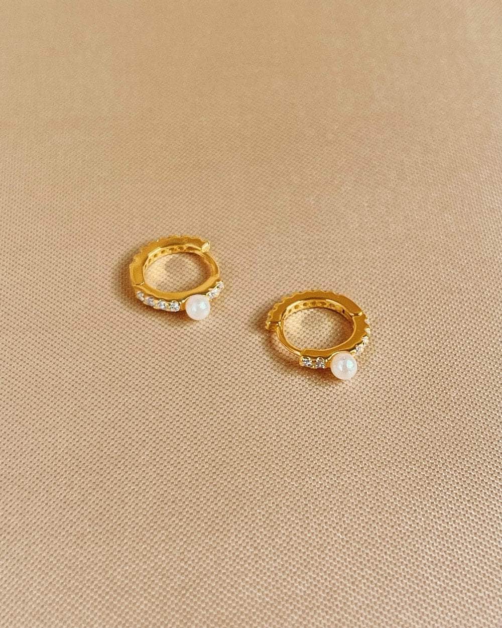 So Dainty Co. Huggies / Hoops Myla Gold Huggies Gold Plated 925 Sterling Silver Jewelry
