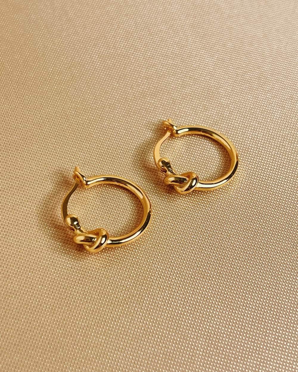 So Dainty Co. Huggies / Hoops Olivia Gold Hoops Gold Plated 925 Sterling Silver Jewelry