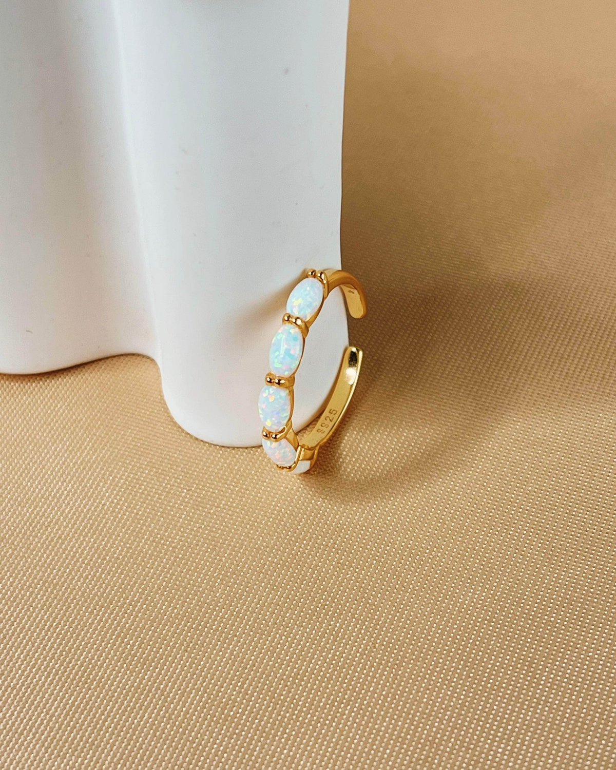 So Dainty Co. Isabel Gold Ring Gold Plated 925 Sterling Silver Jewelry