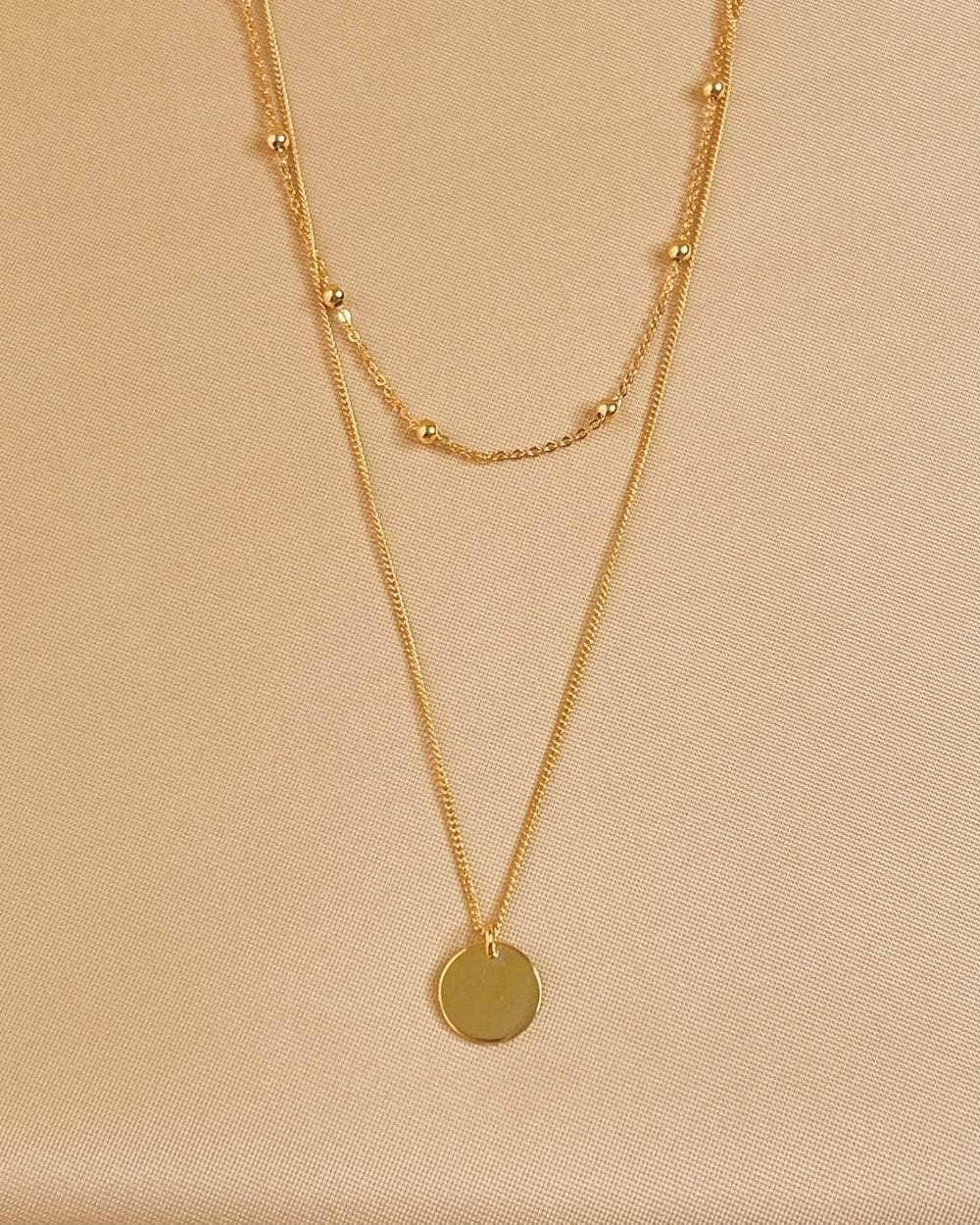 So Dainty Co. Necklaces Amy Gold Necklace Gold Plated 925 Sterling Silver Jewelry