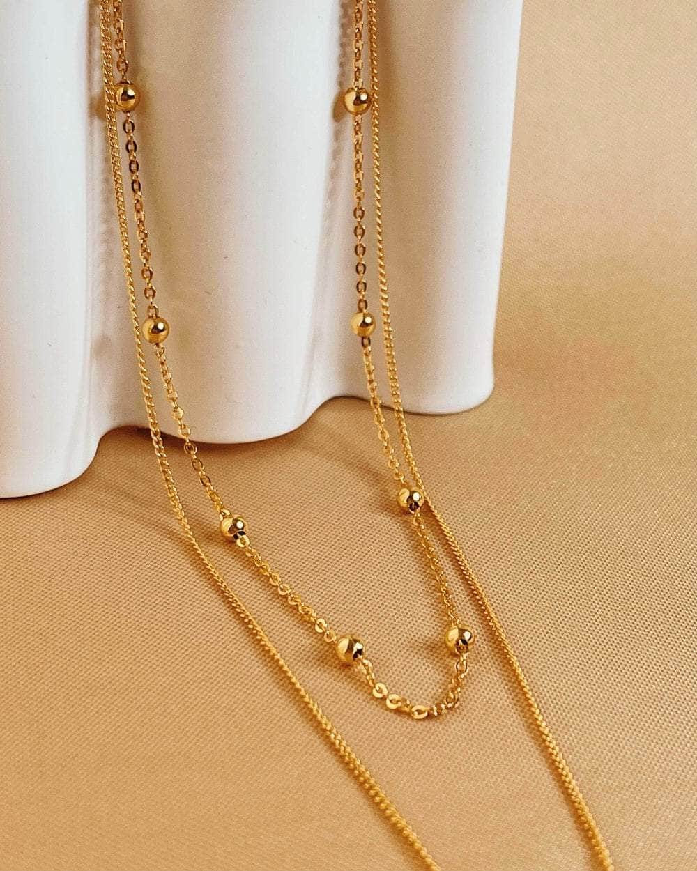So Dainty Co. Necklaces Amy Gold Necklace Gold Plated 925 Sterling Silver Jewelry