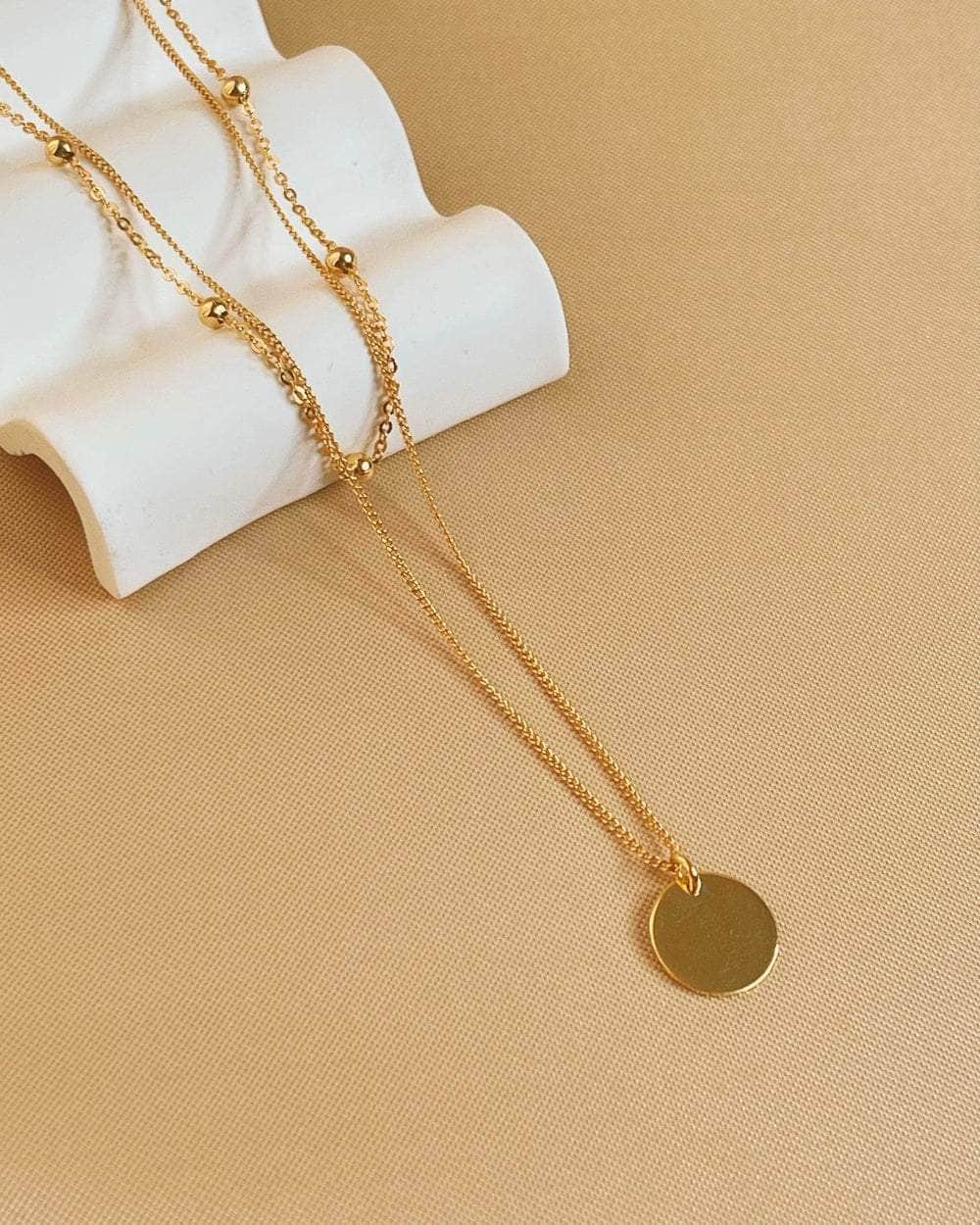 So Dainty Co. Necklaces Amy Gold Necklace Gold Plated 925 Sterling Silver Jewelry