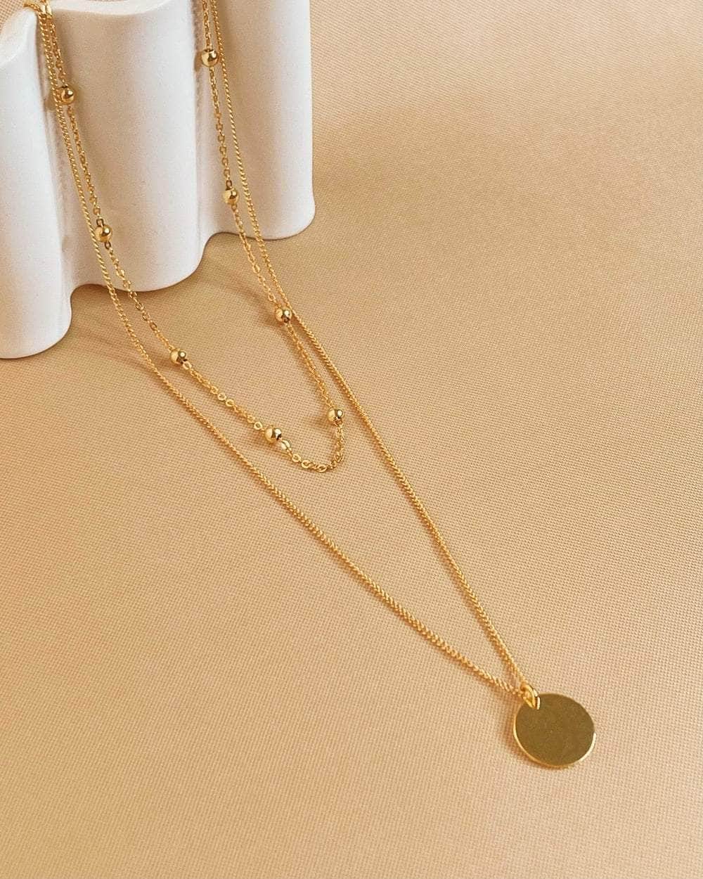 So Dainty Co. Necklaces Amy Gold Necklace Gold Plated 925 Sterling Silver Jewelry