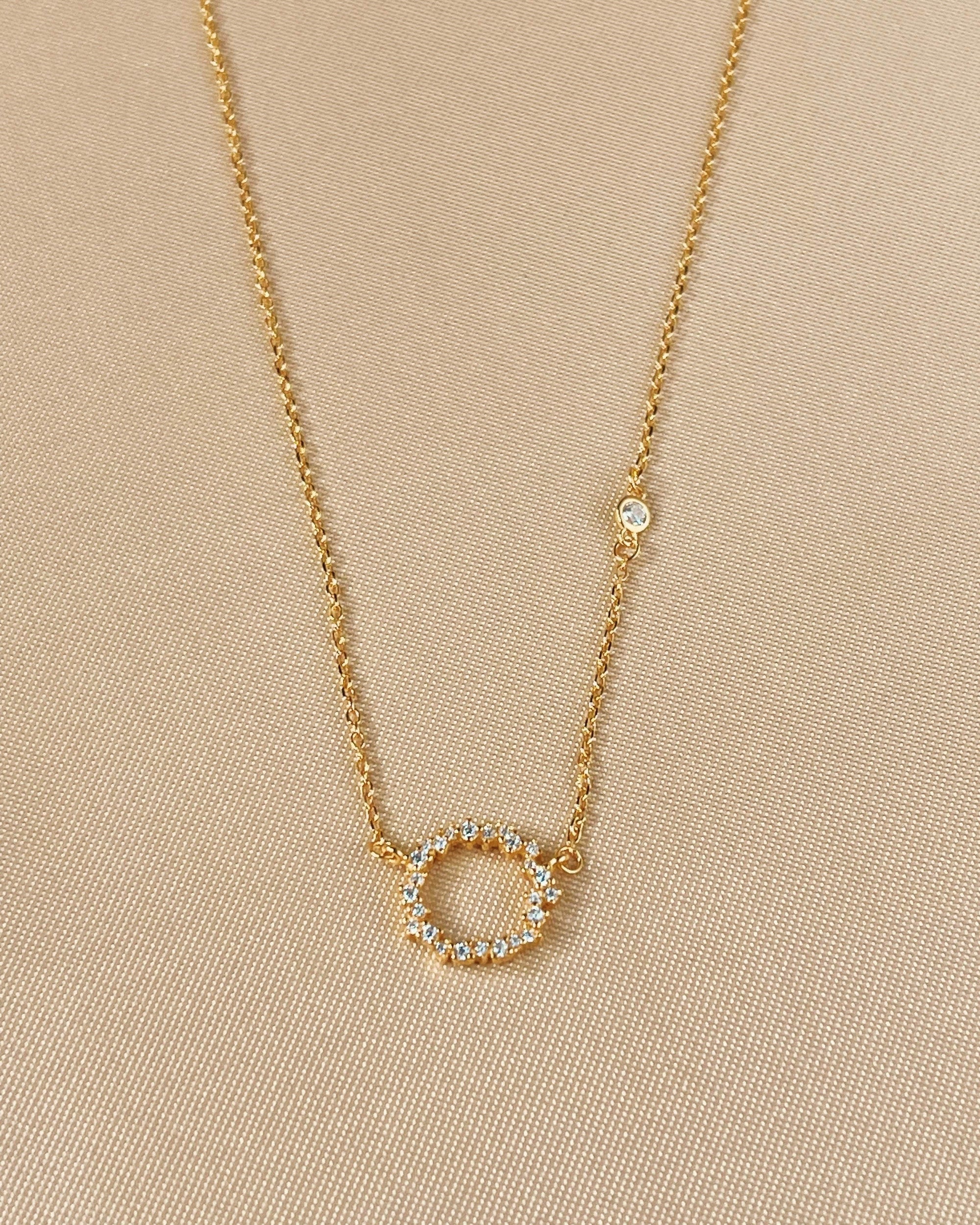 So Dainty Co. Necklaces Kayla Zircon Gold Choker Necklace Gold Plated 925 Sterling Silver Jewelry