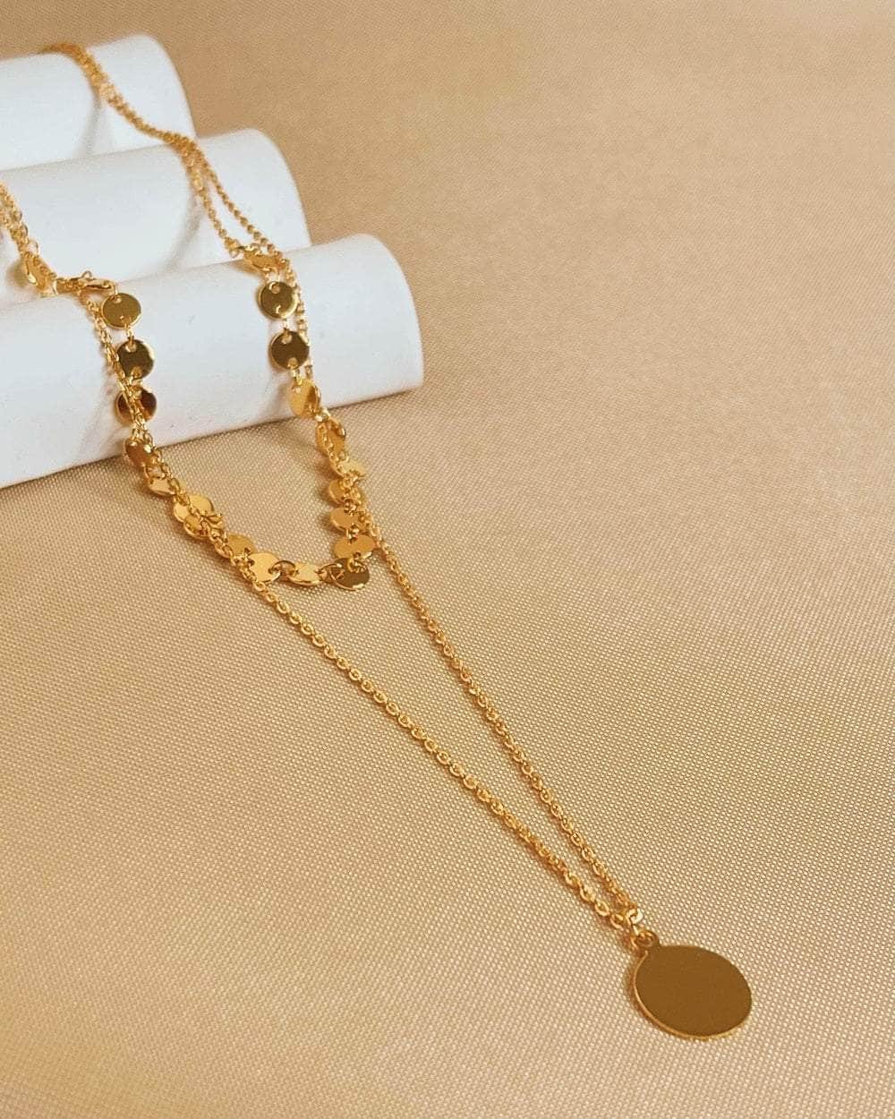 So Dainty Co. Necklaces Laura Gold Necklace Gold Plated 925 Sterling Silver Jewelry