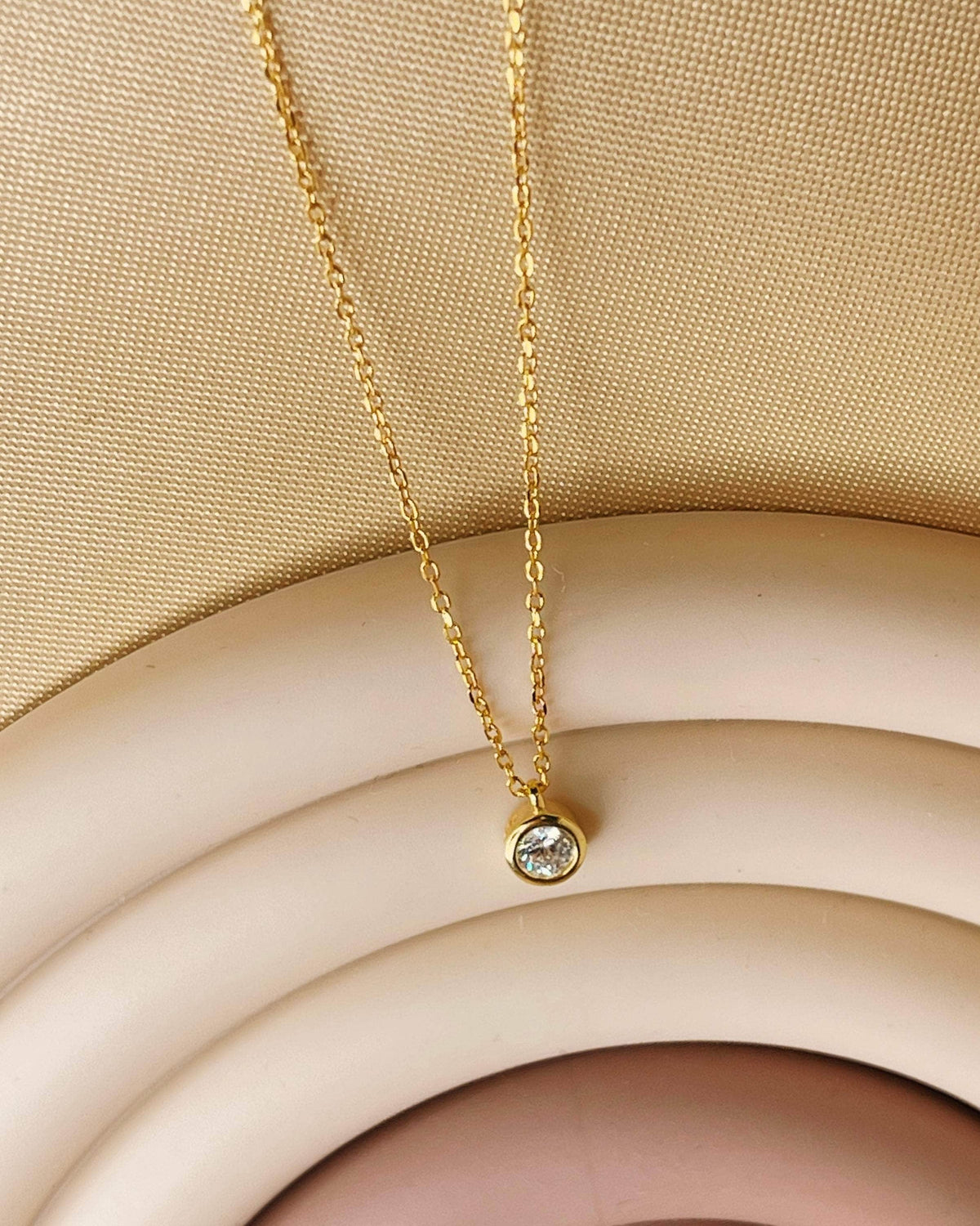So Dainty Co. Necklaces Millie Gold Necklace Gold Plated 925 Sterling Silver Jewelry