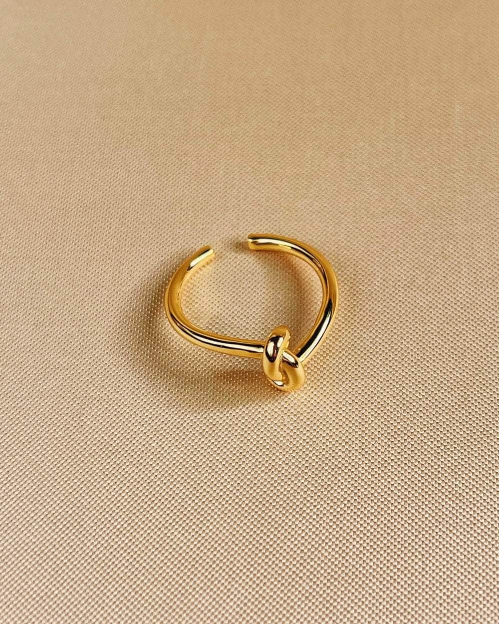 So Dainty Co. Rings Emilia Gold Ring Gold Plated 925 Sterling Silver Jewelry