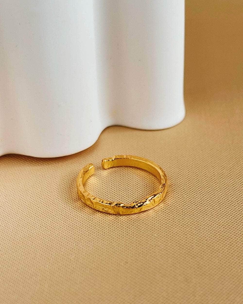 So Dainty Co. Rings Evelyn Gold Ring Gold Plated 925 Sterling Silver Jewelry