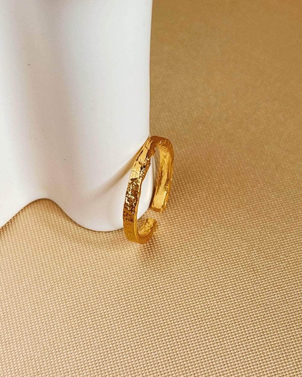 So Dainty Co. Rings Evelyn Gold Ring Gold Plated 925 Sterling Silver Jewelry