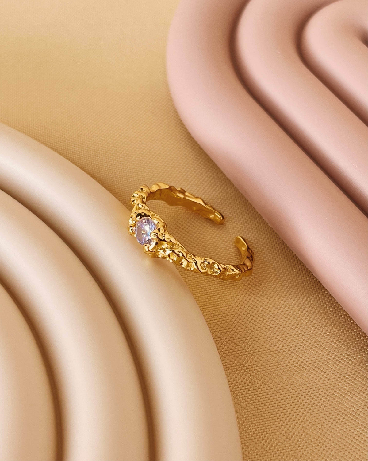 So Dainty Co. Rings Harleigh Gold Ring Gold Plated 925 Sterling Silver Jewelry