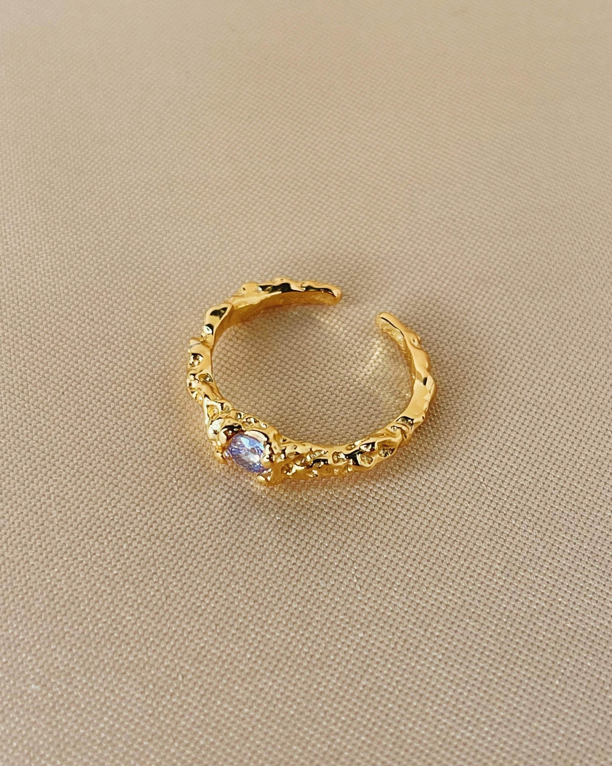 So Dainty Co. Rings Harleigh Gold Ring Gold Plated 925 Sterling Silver Jewelry