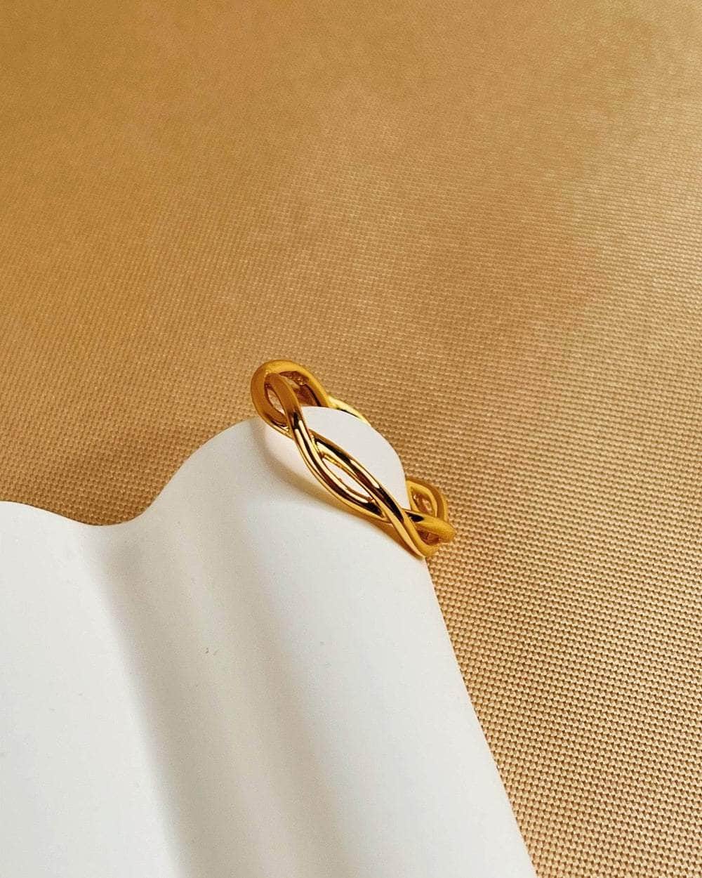 So Dainty Co. Rings Harper Gold Ring Gold Plated 925 Sterling Silver Jewelry
