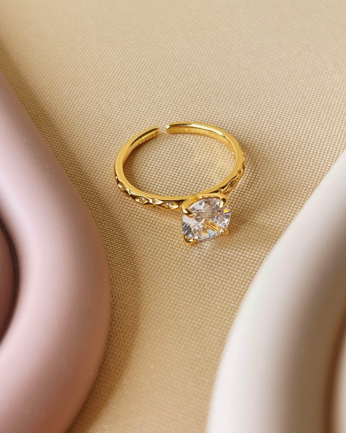 So Dainty Co. Rings Luella Gold Ring Gold Plated 925 Sterling Silver Jewelry