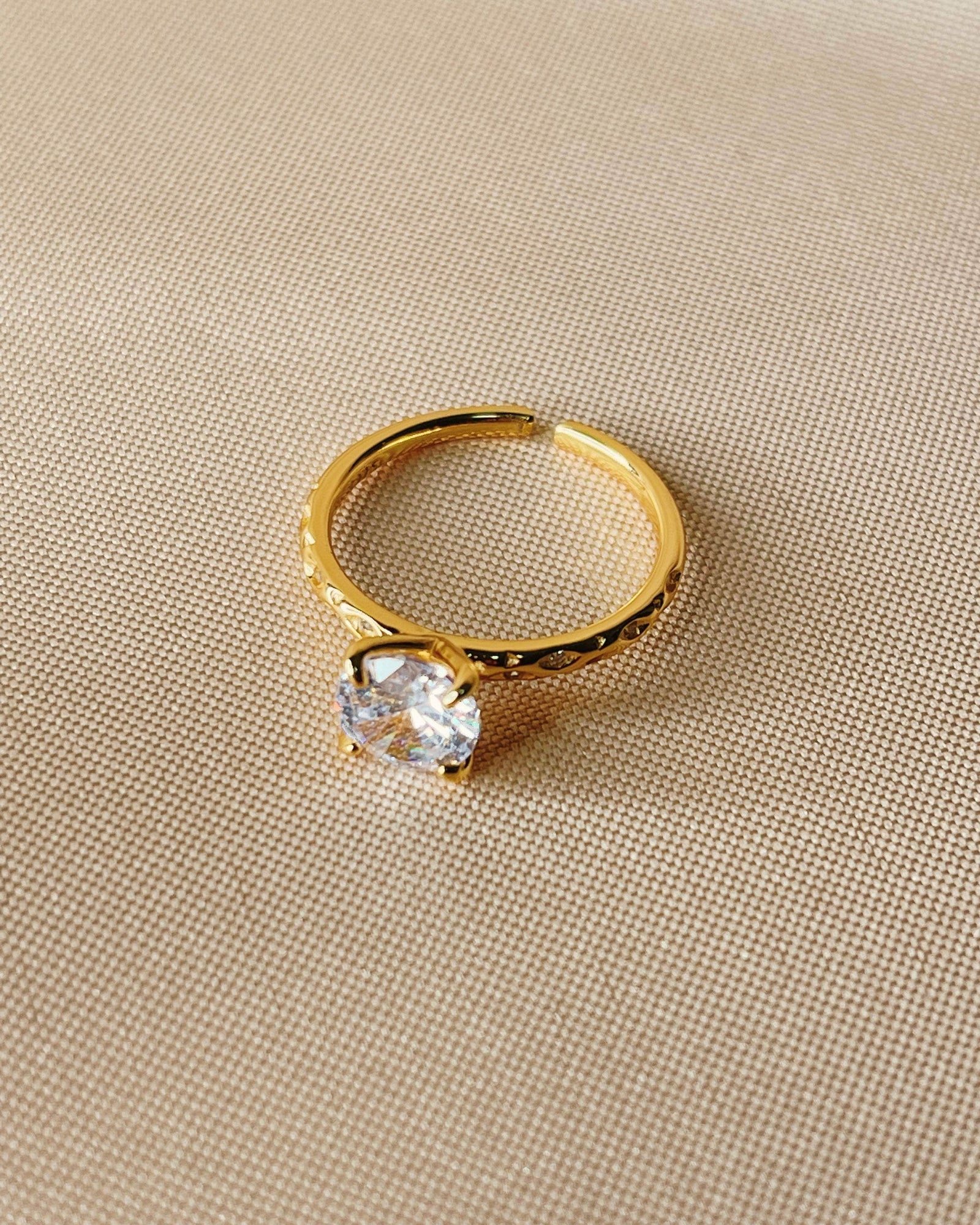 So Dainty Co. Rings Luella Gold Ring Gold Plated 925 Sterling Silver Jewelry