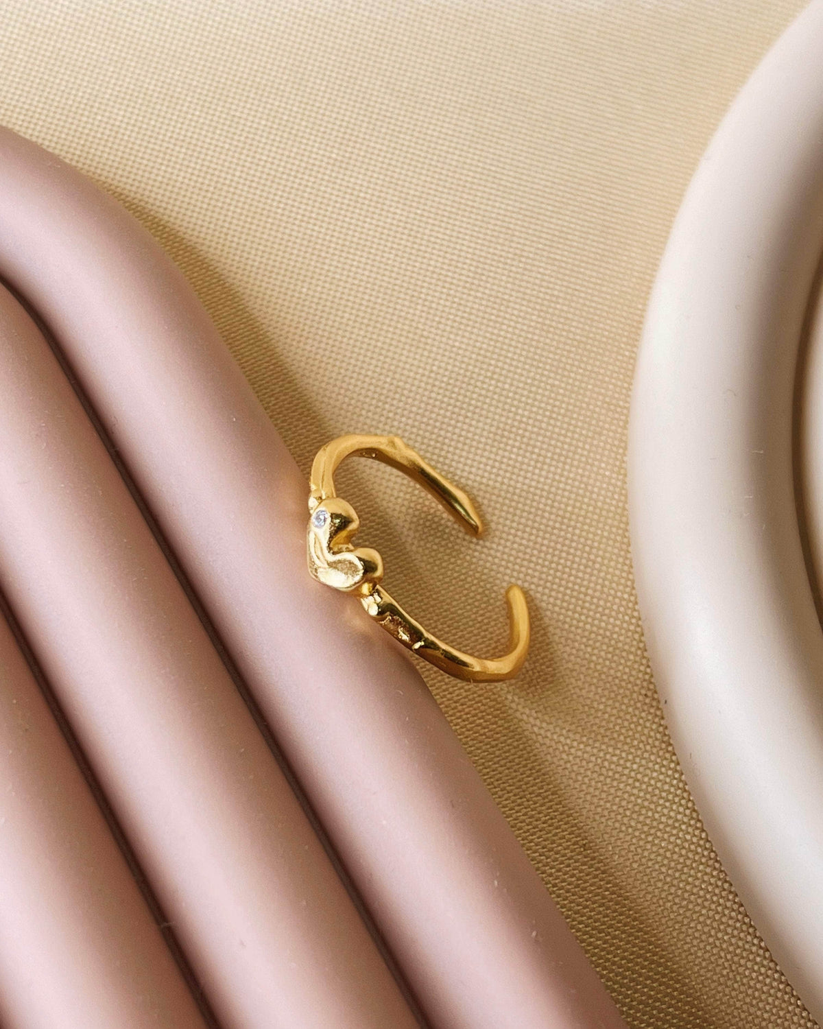 So Dainty Co. Rings Melani Gold Ring Gold Plated 925 Sterling Silver Jewelry